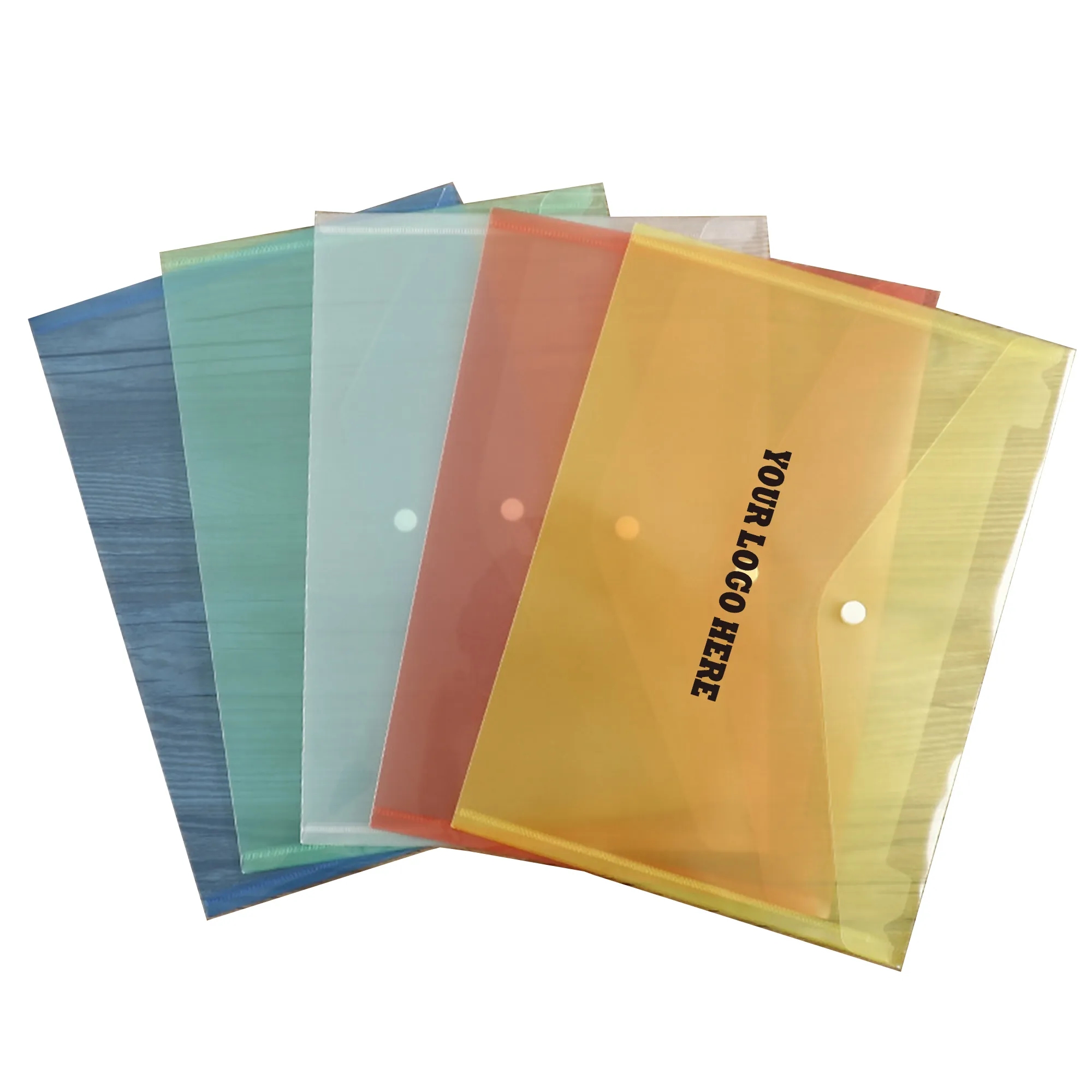 A4 Transparent Button File Bag Document Pocket MOQ 100PCS 6