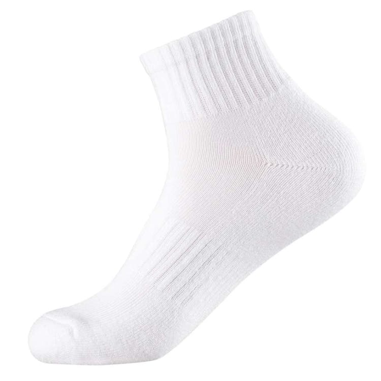 Men's Half Cushioned Quarter Socks White 3
