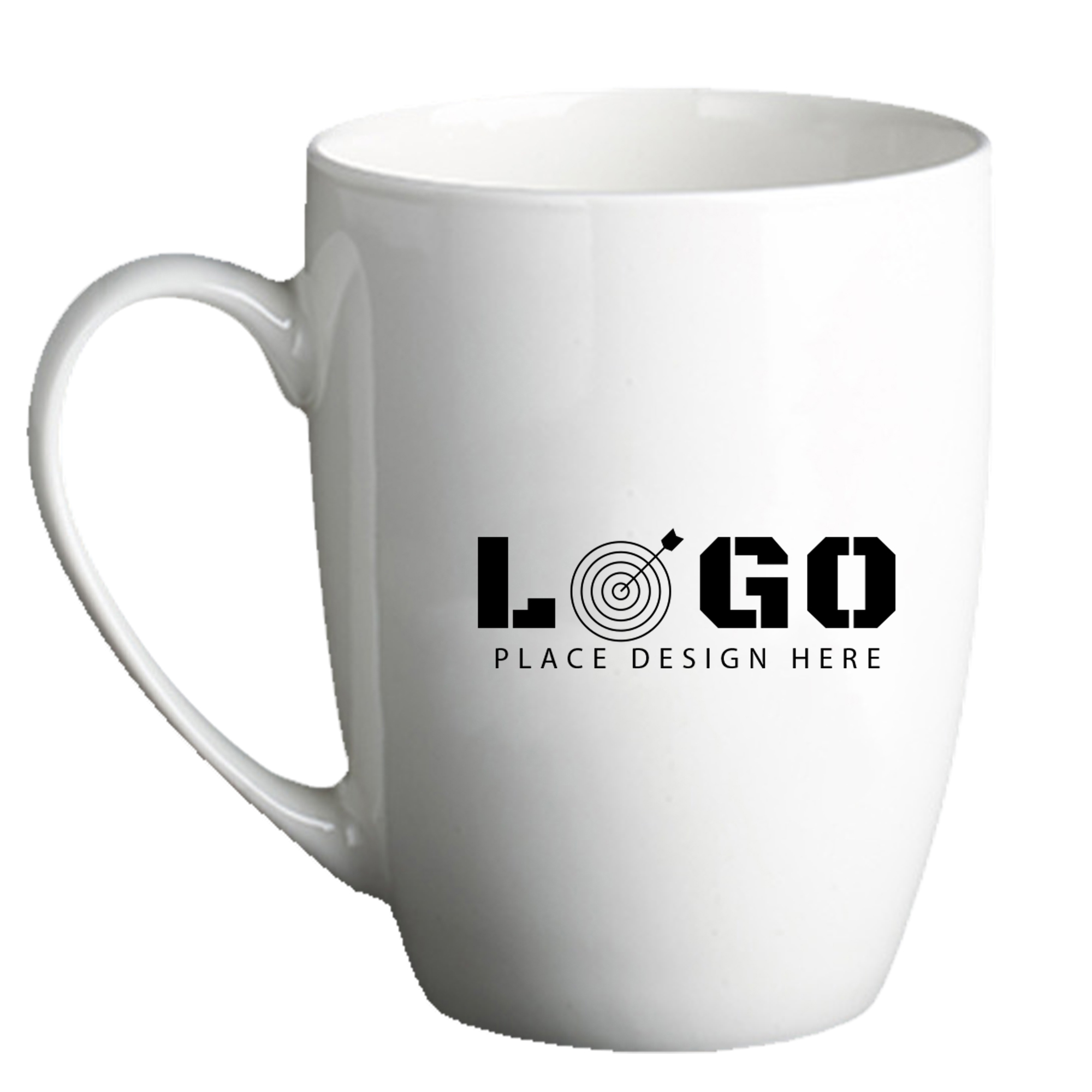 11 oz Custom Imprint Glossy Mugs Curved Grip 4