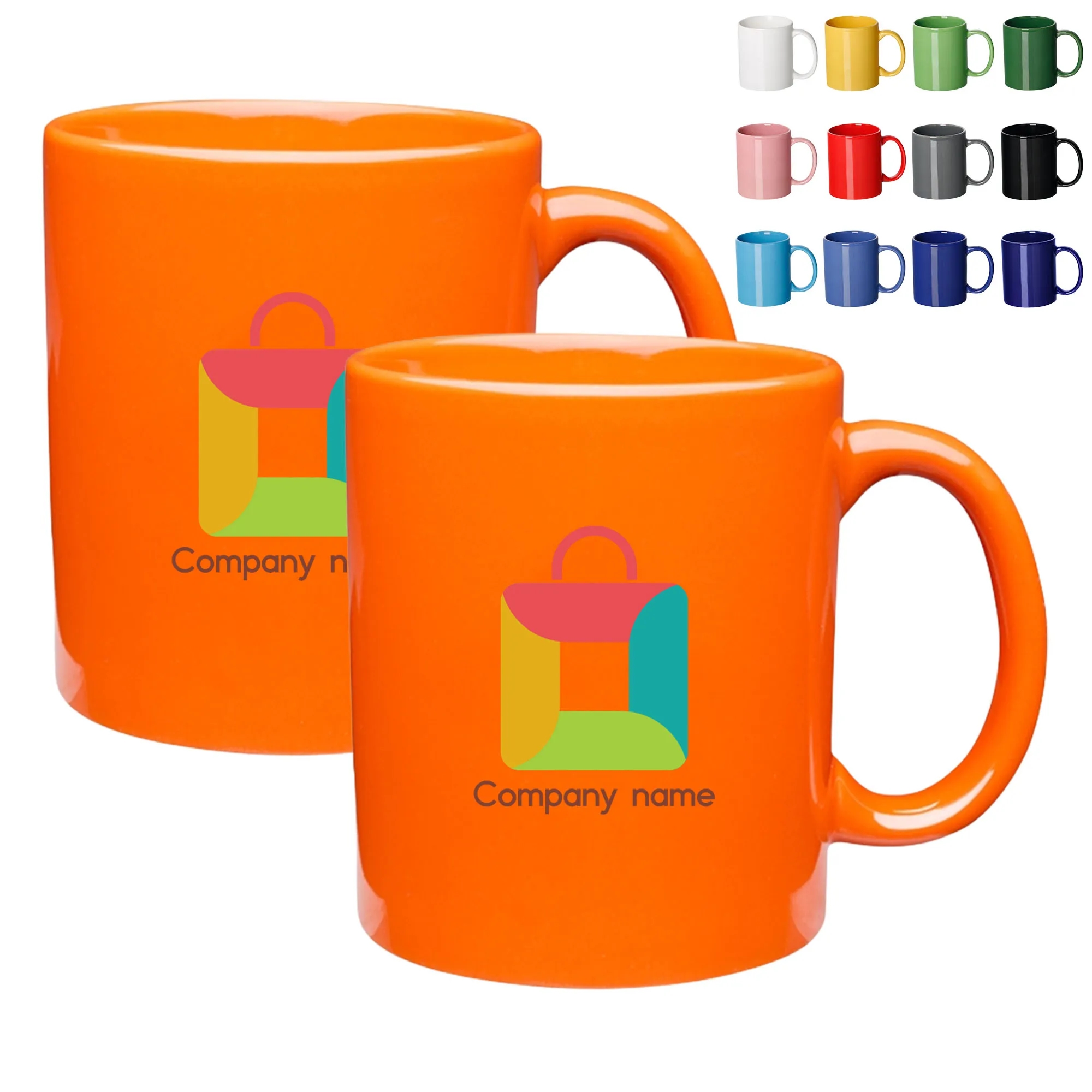 MOQ50 11oz Ceramic Colored Coffee Mug 6