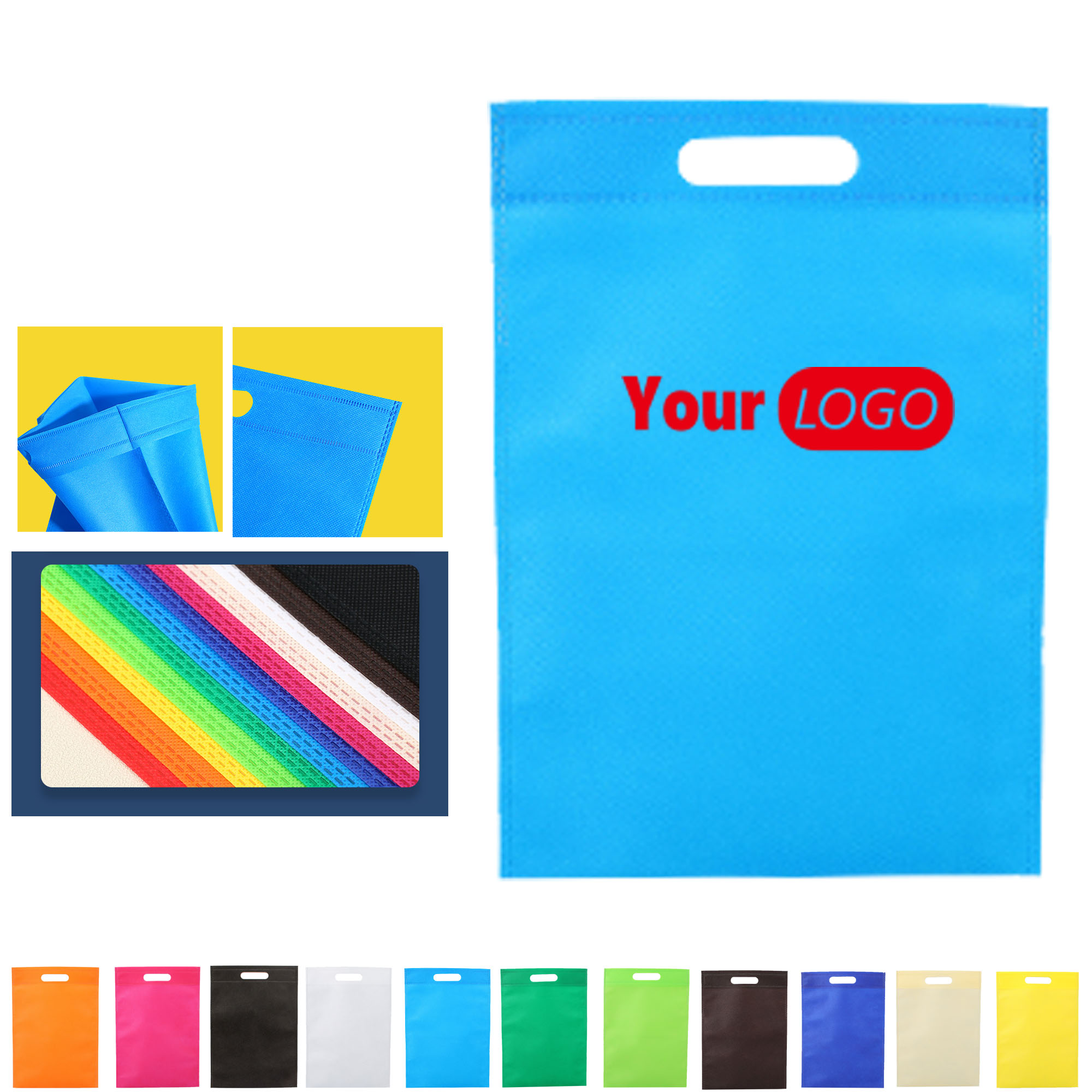 Thickened Bon-Woven Tote Bags With Button Customized Logo 3