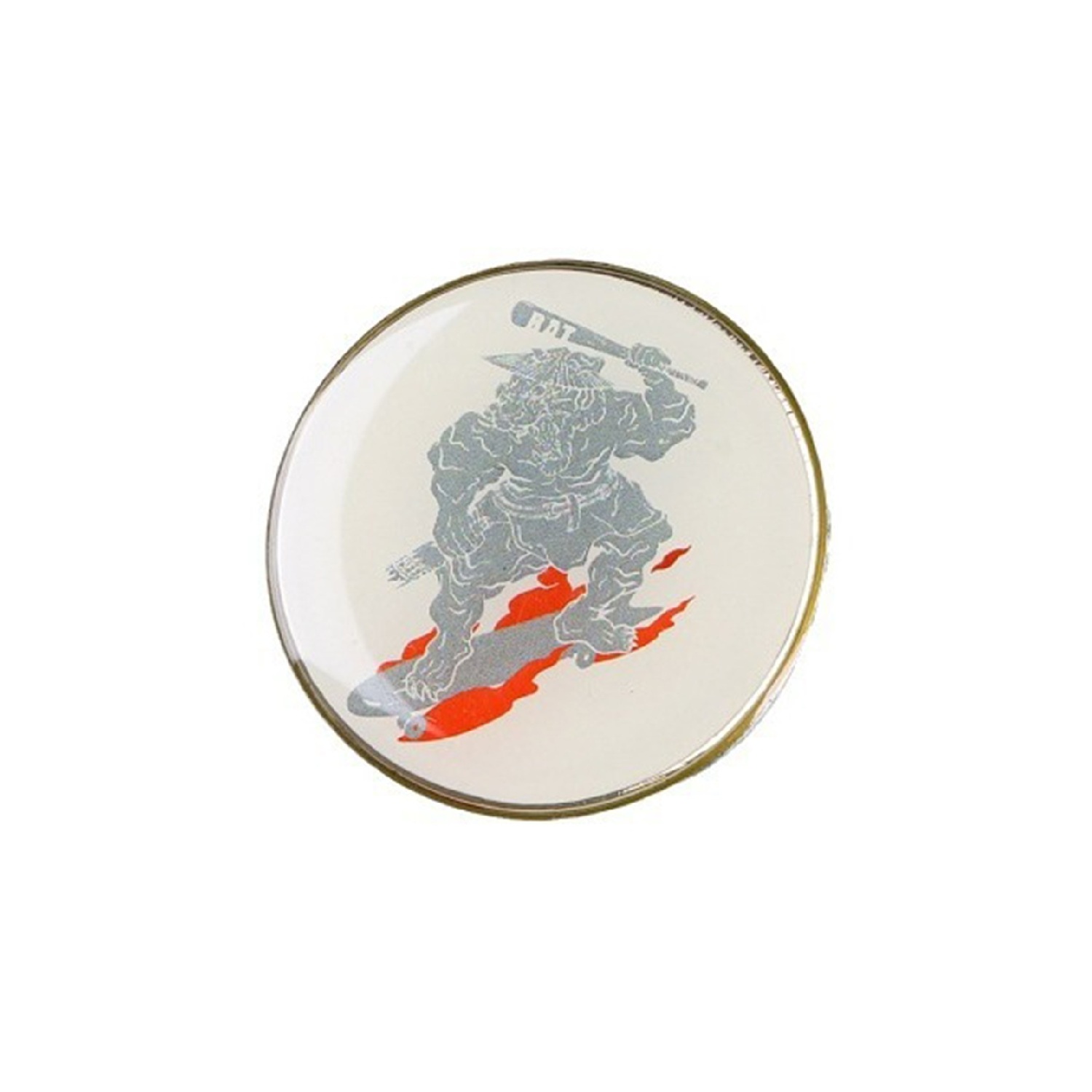 0.98-inch Round Butterfly Clutch Epoxy Lapel Pin