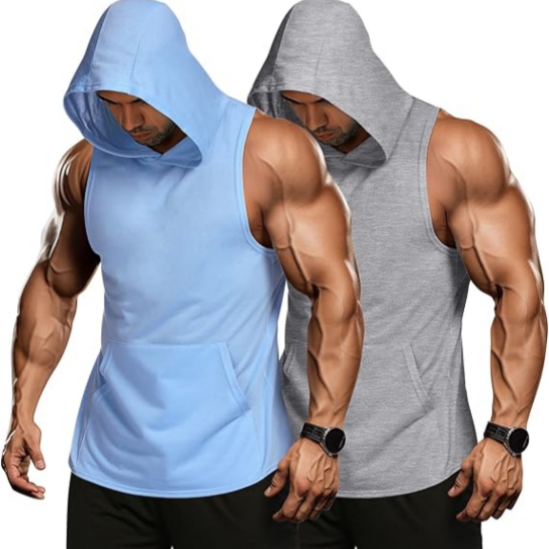 Workout Hoodie Muscle Fitting Sleeveless Shirt 3