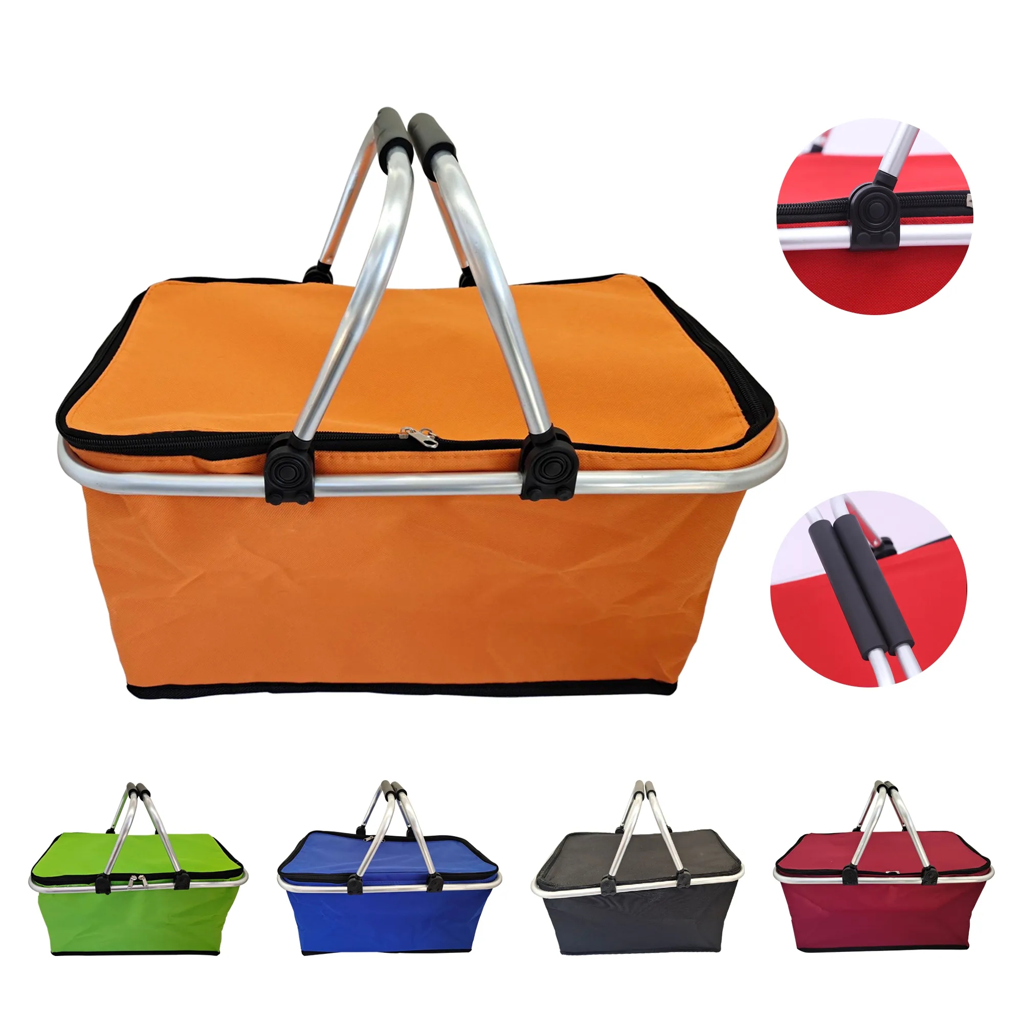 Aluminum Picnic Basket With Two Handles 5