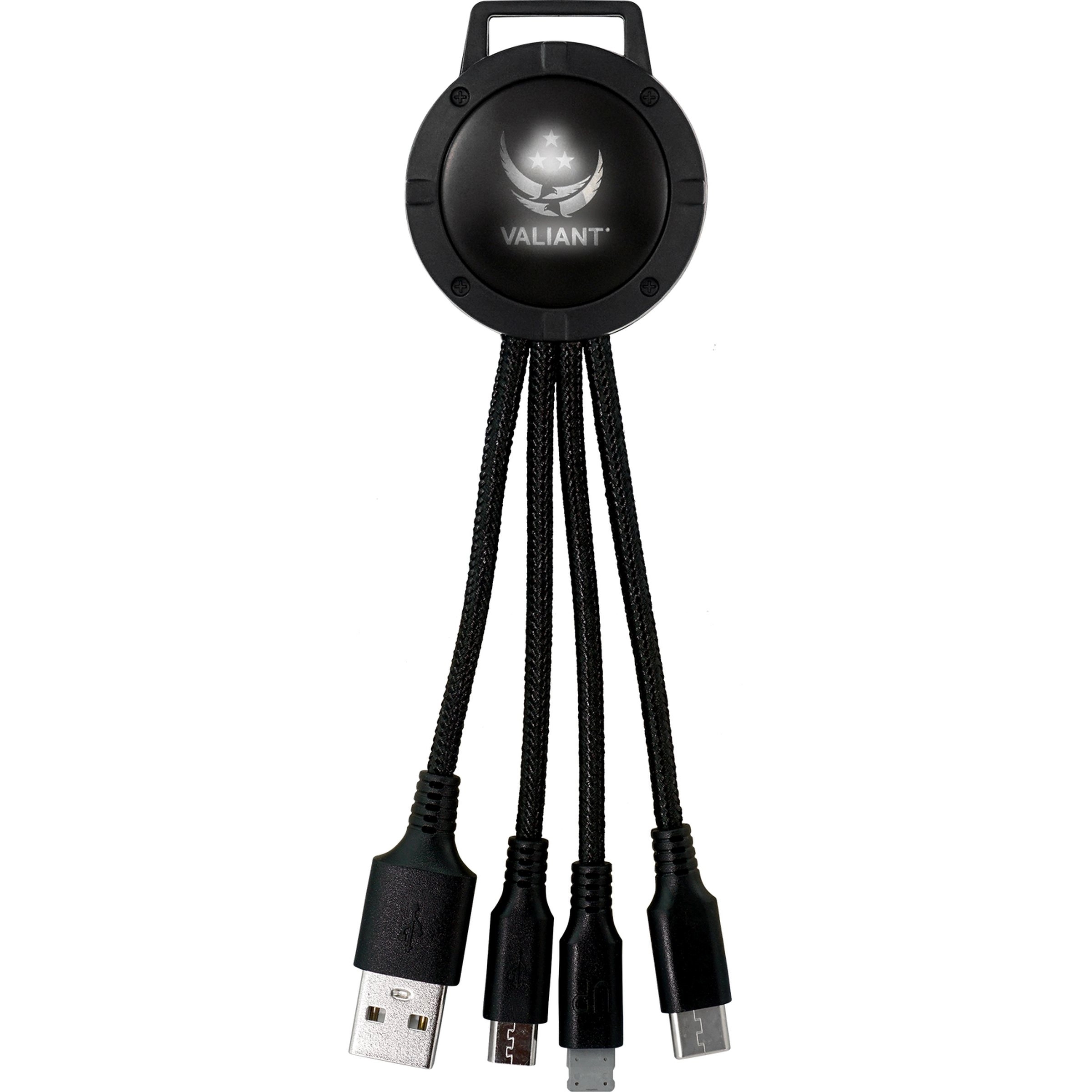 LIGHT UP COLOR TWO TONE 3-IN-1 CHARGING CABLE 4