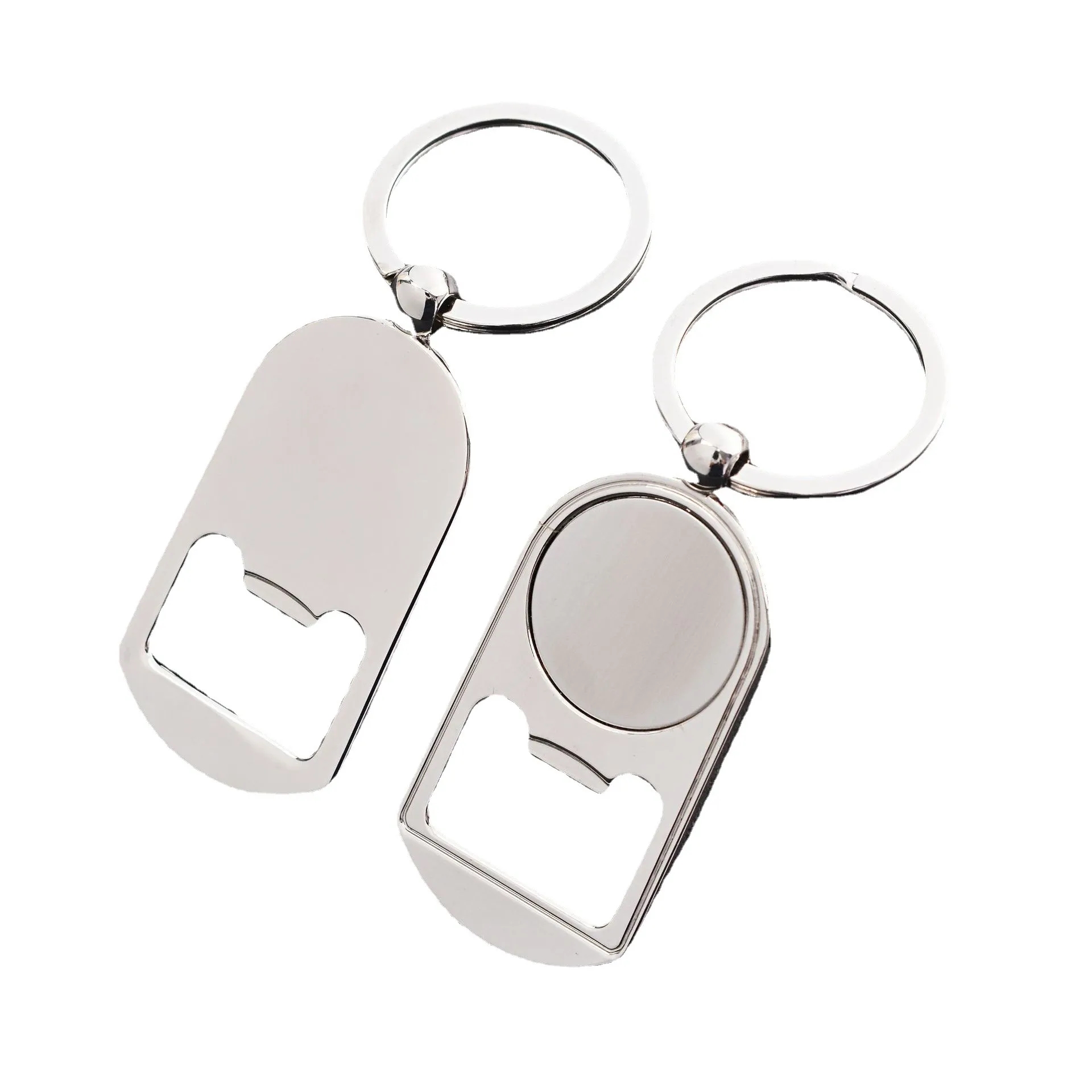 Metal bottle opener keychain, double sided custom logo print 6