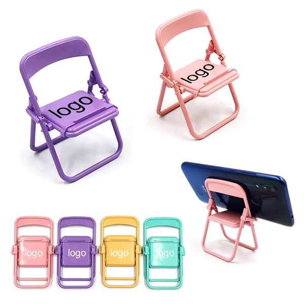 Custom Chair-Design Cellphone Stand Holder — Stable Desktop Mobile Phone Promo