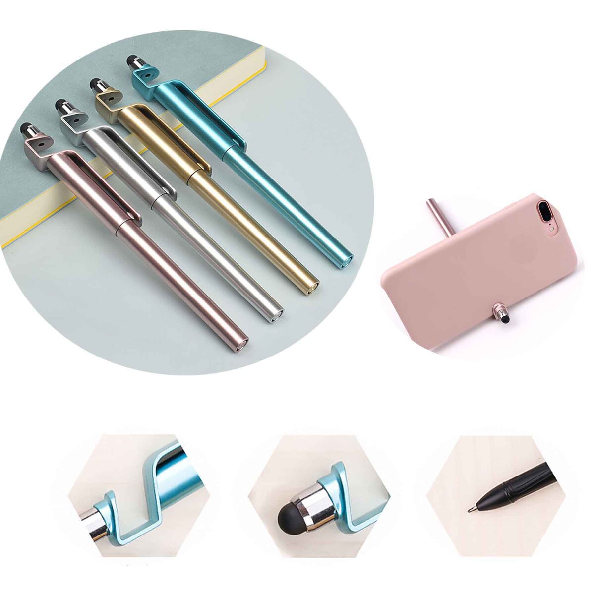 Touch Screen Ballpoint Pen with Phone Holder