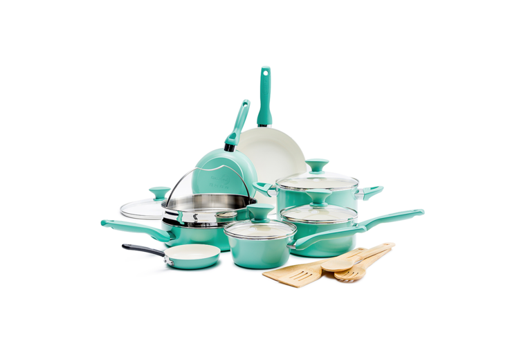 GreenPan Rio Ceramic Non-Stick 16-Piece Cookware Set