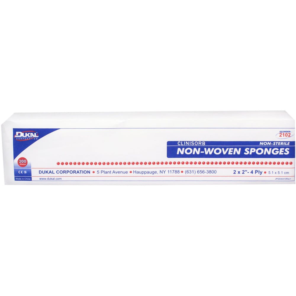 Non-Woven Sponges - 4 Ply 200 Count 2" x 2" 3