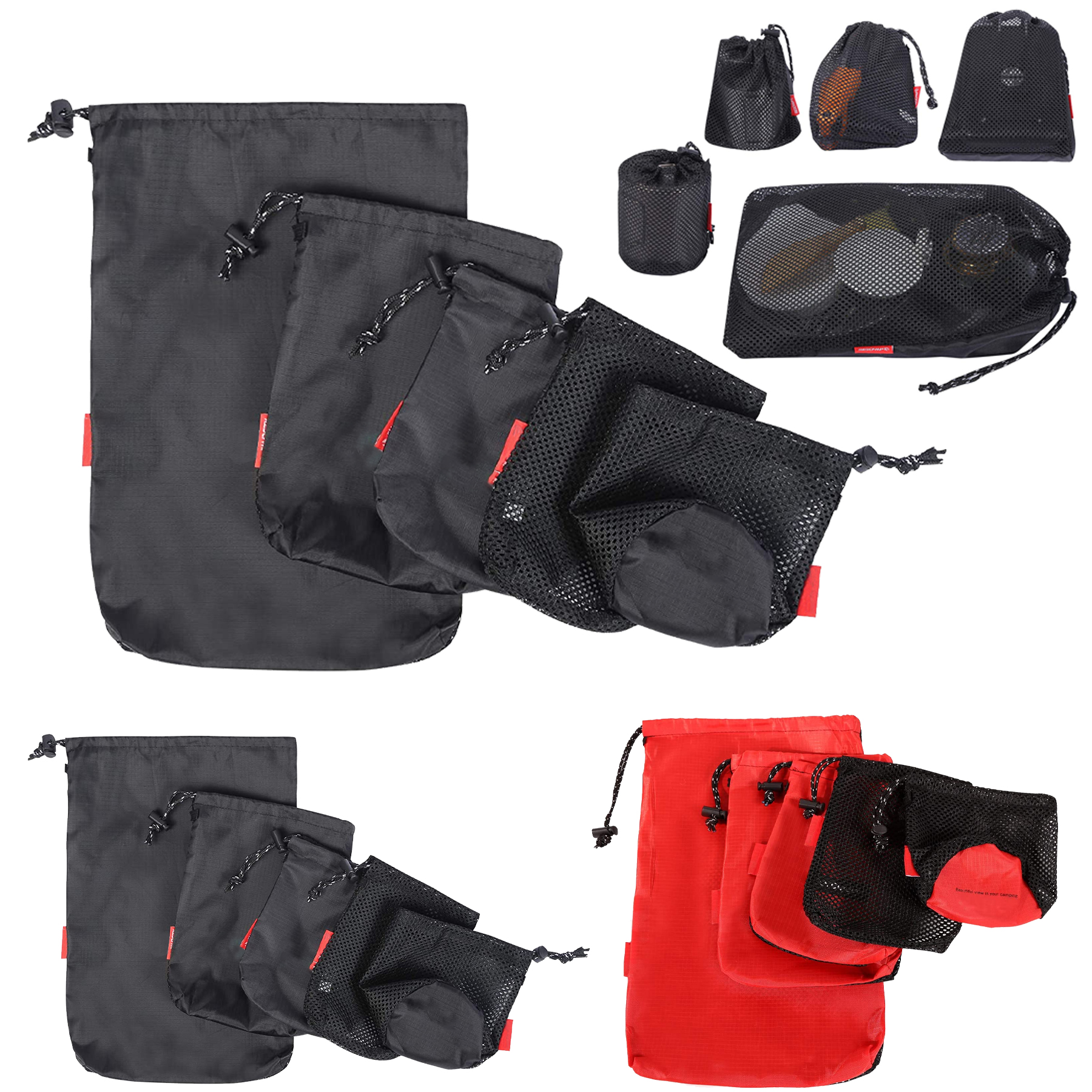 Lightweight Mesh Nylon Drawstring Storage Bag 6