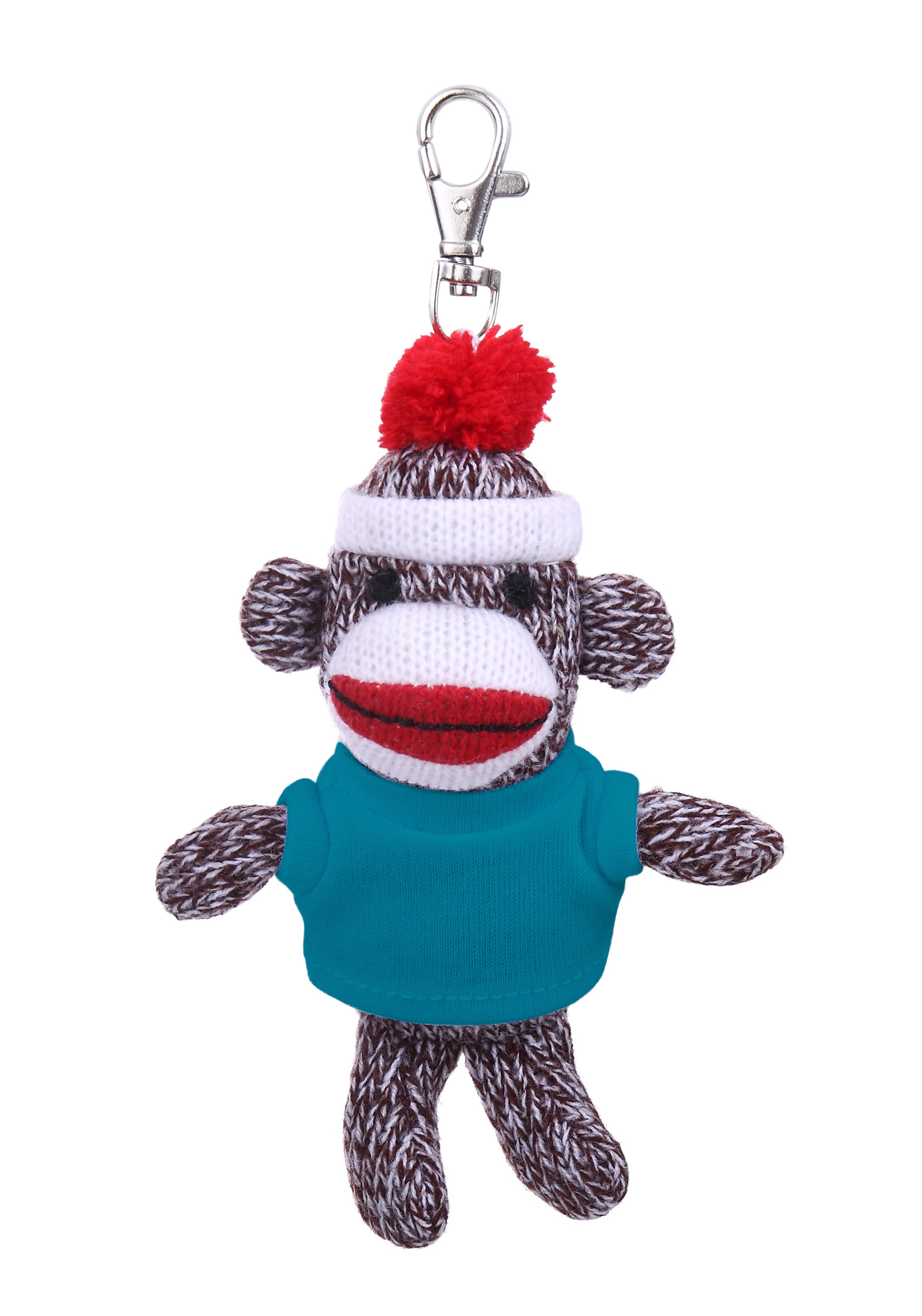 Plush Original Sock Monkey Keychain with Tee 14