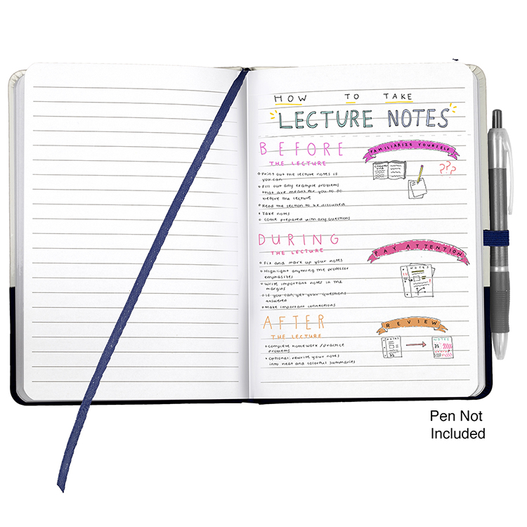 "Capitola" Notepad Notebook with Pen Loop 25