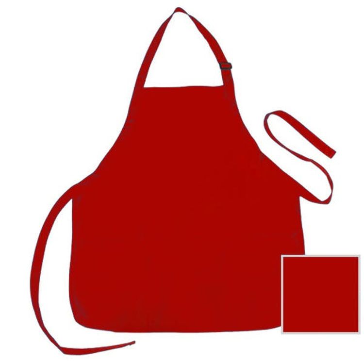 Aprons - Red 3 Pockets Poly-Cotton 3