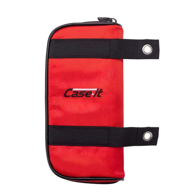 Case-It Pouch Zippered Pencil Case - Clear Red 3