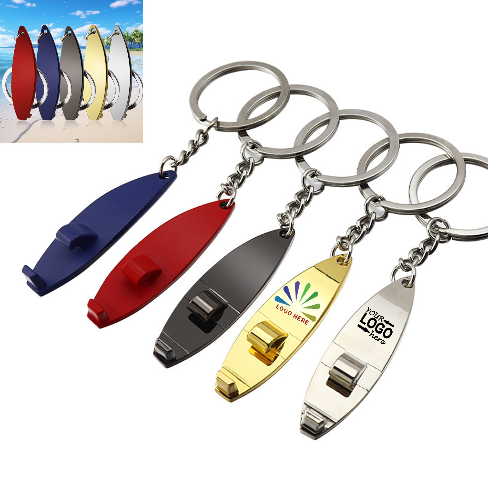 Surfboard Keychain Pendant 4