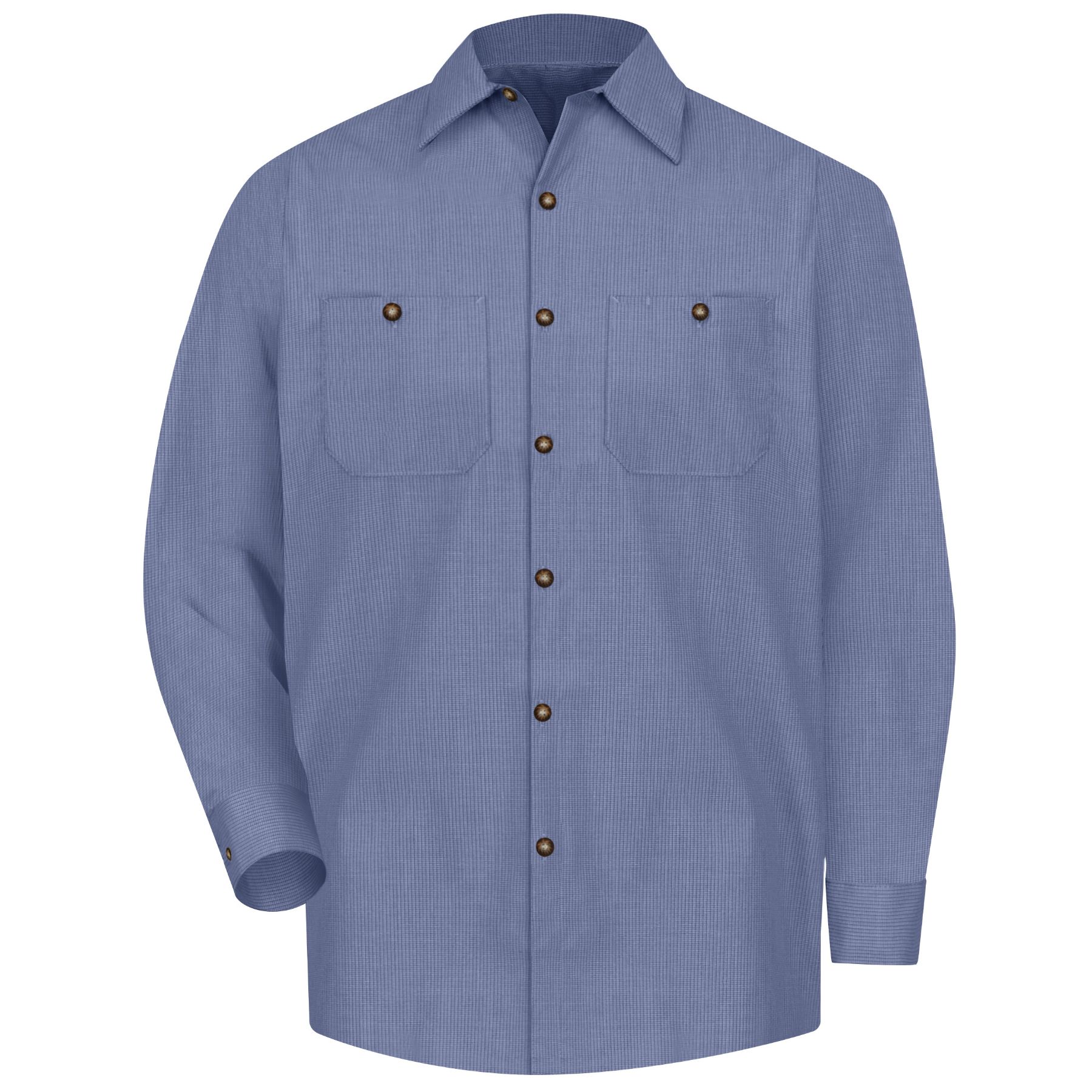 Red Kap Men's Long Sleeve Geometric Microcheck Work Shirt