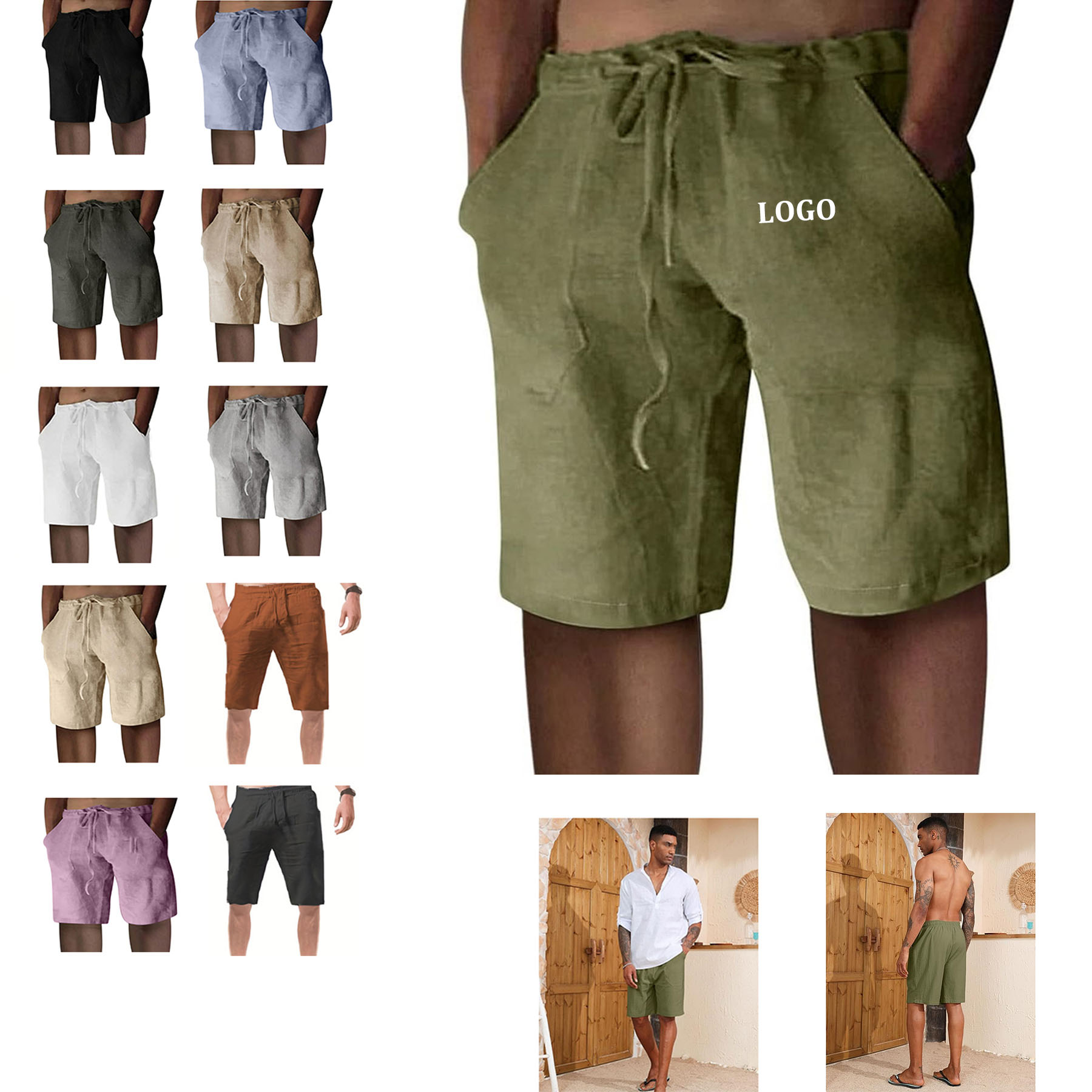 Men Linen Shorts 27