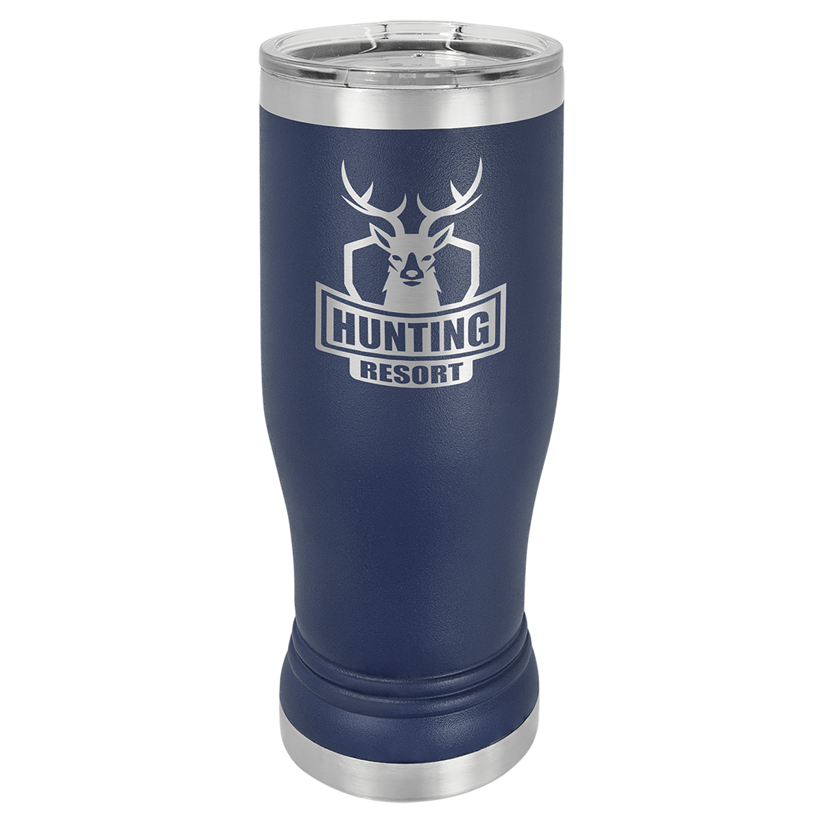 Polar Camel Navy Blue 14 oz. Pilsner with Clear Lid 3