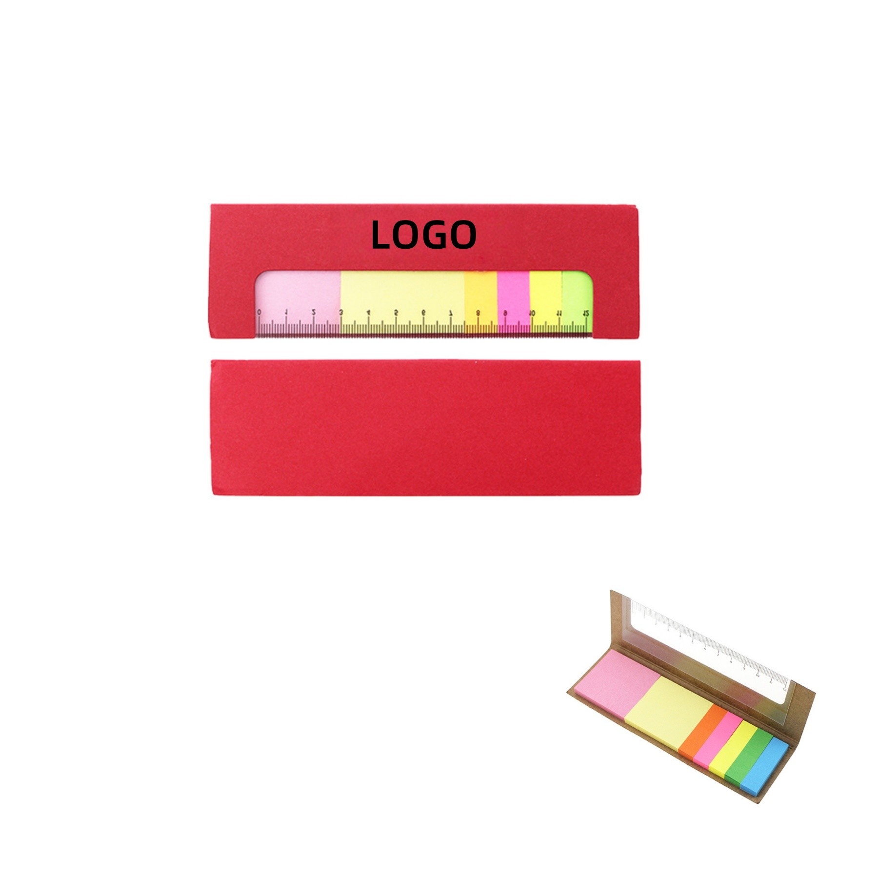Sticky note with ruler