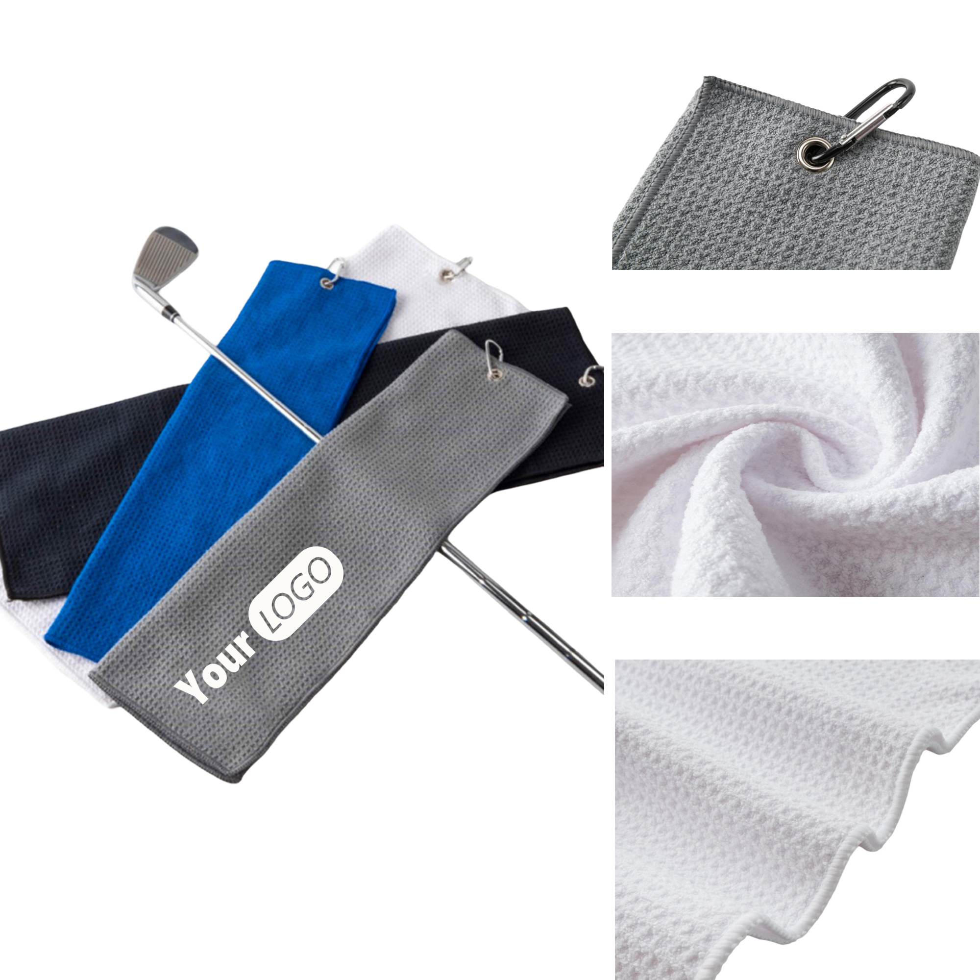 16" x 20" Golf Towel With Grommet And Hook 5