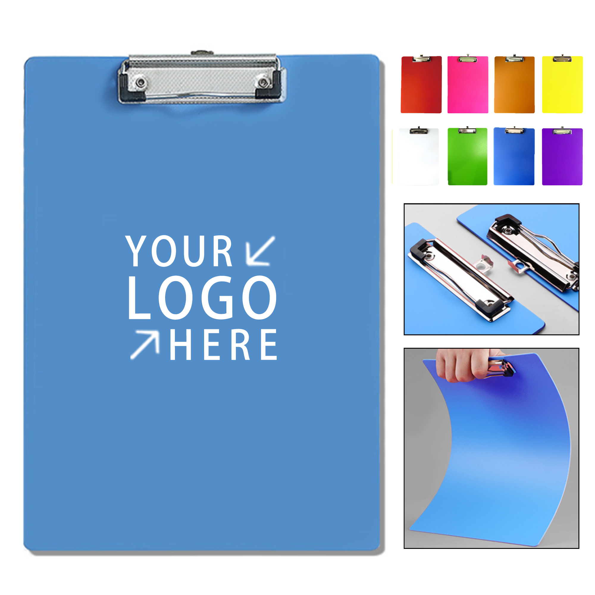 MOQ 50 A4 Plastic Clipboard With Metal Clip 3