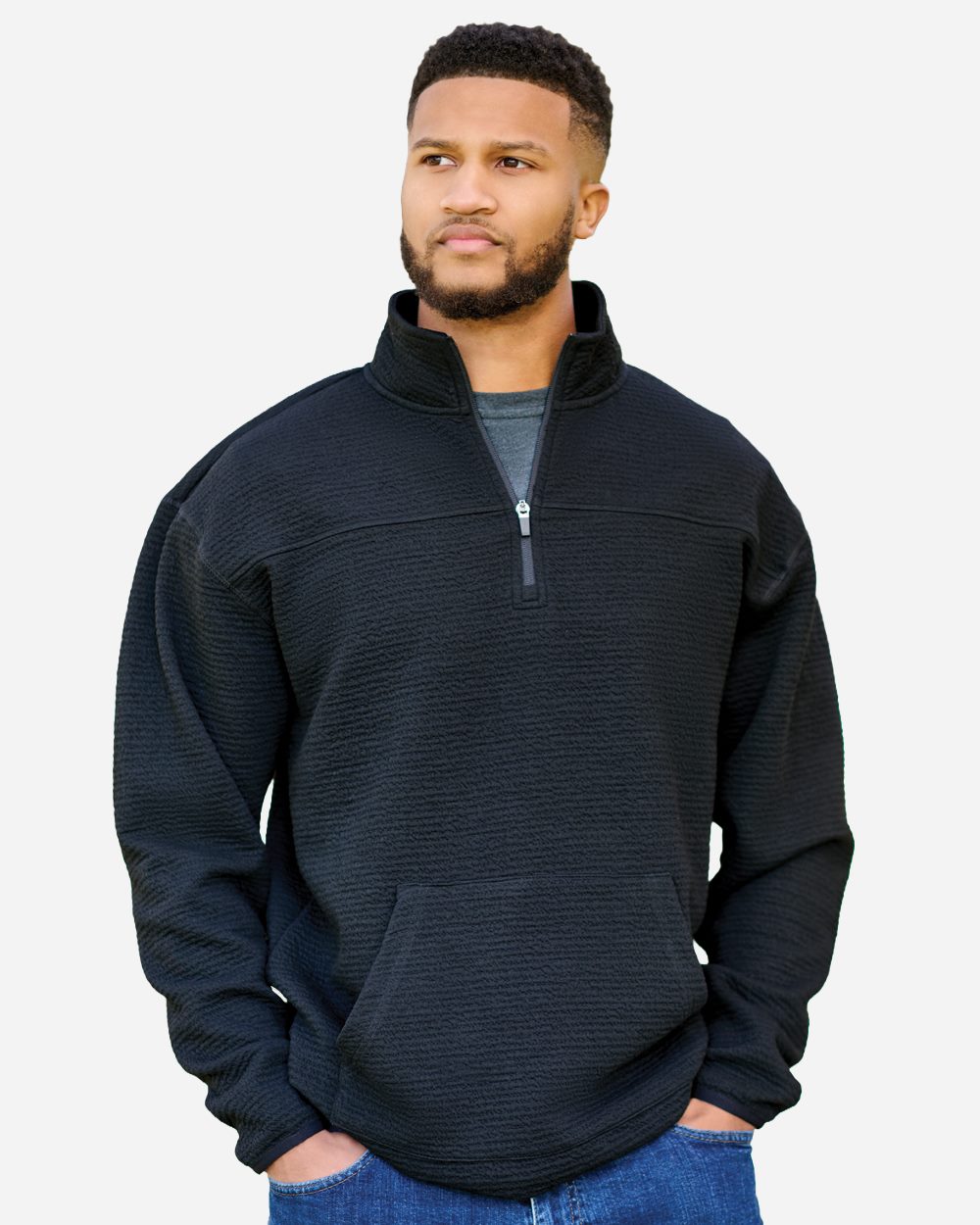 Unisex Pebble Fleece Quarter-Zip Pullover - 8773