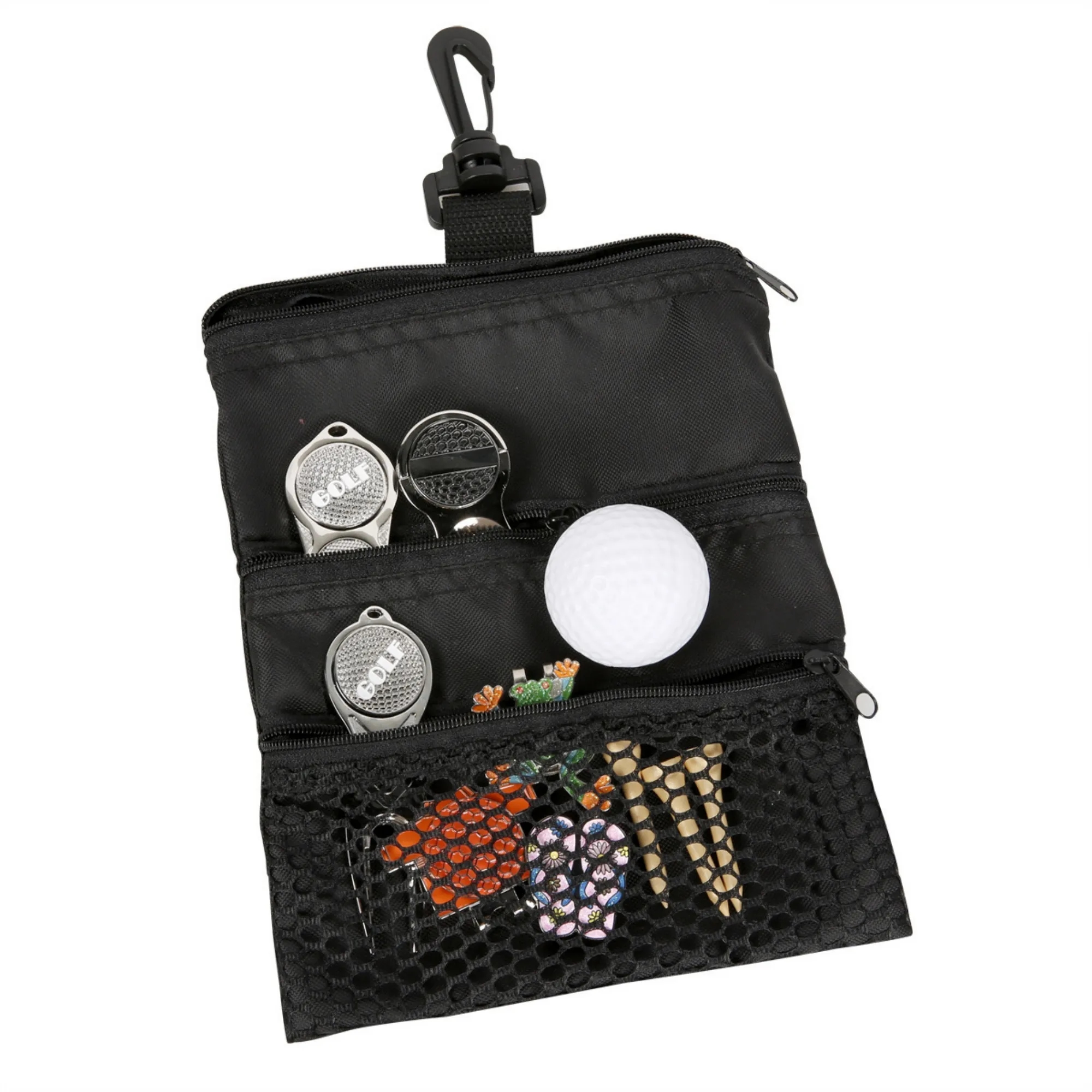 MOQ 100 Golf Ball Bag With Clip 9