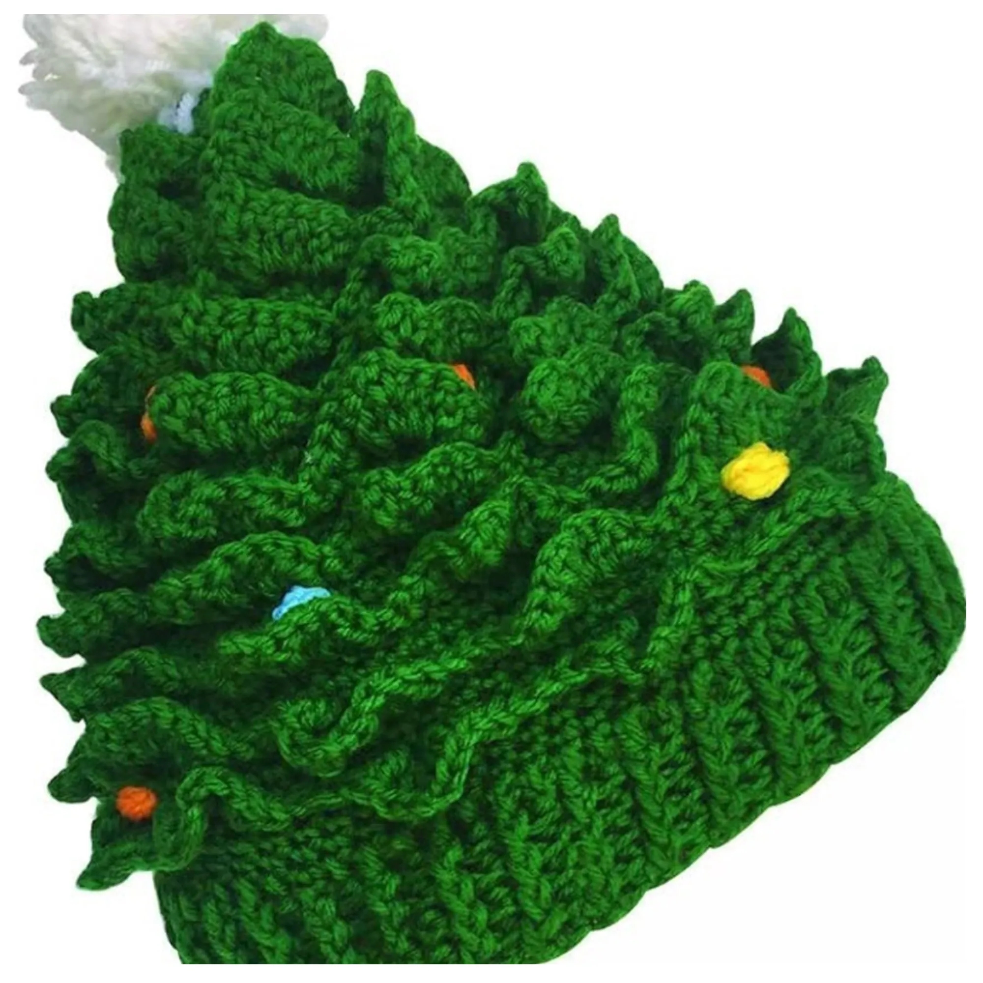 Christmas Tree het Hat With Pom-Pom 13