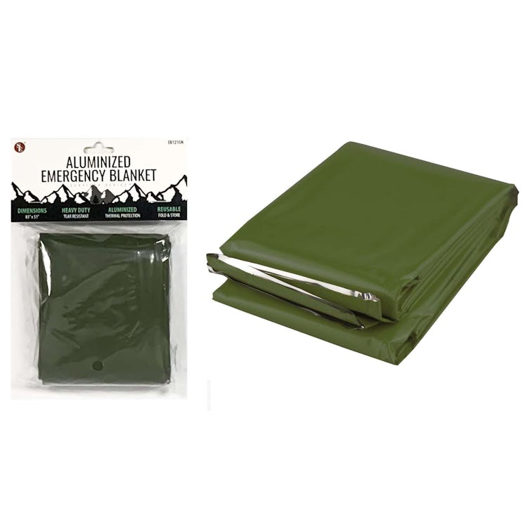 Heavy Duty Emergency Aluminized Blankets Green - 83" x 51"