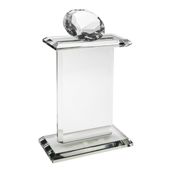 8 1/2" Pedestal Award-Diamond_D091SF