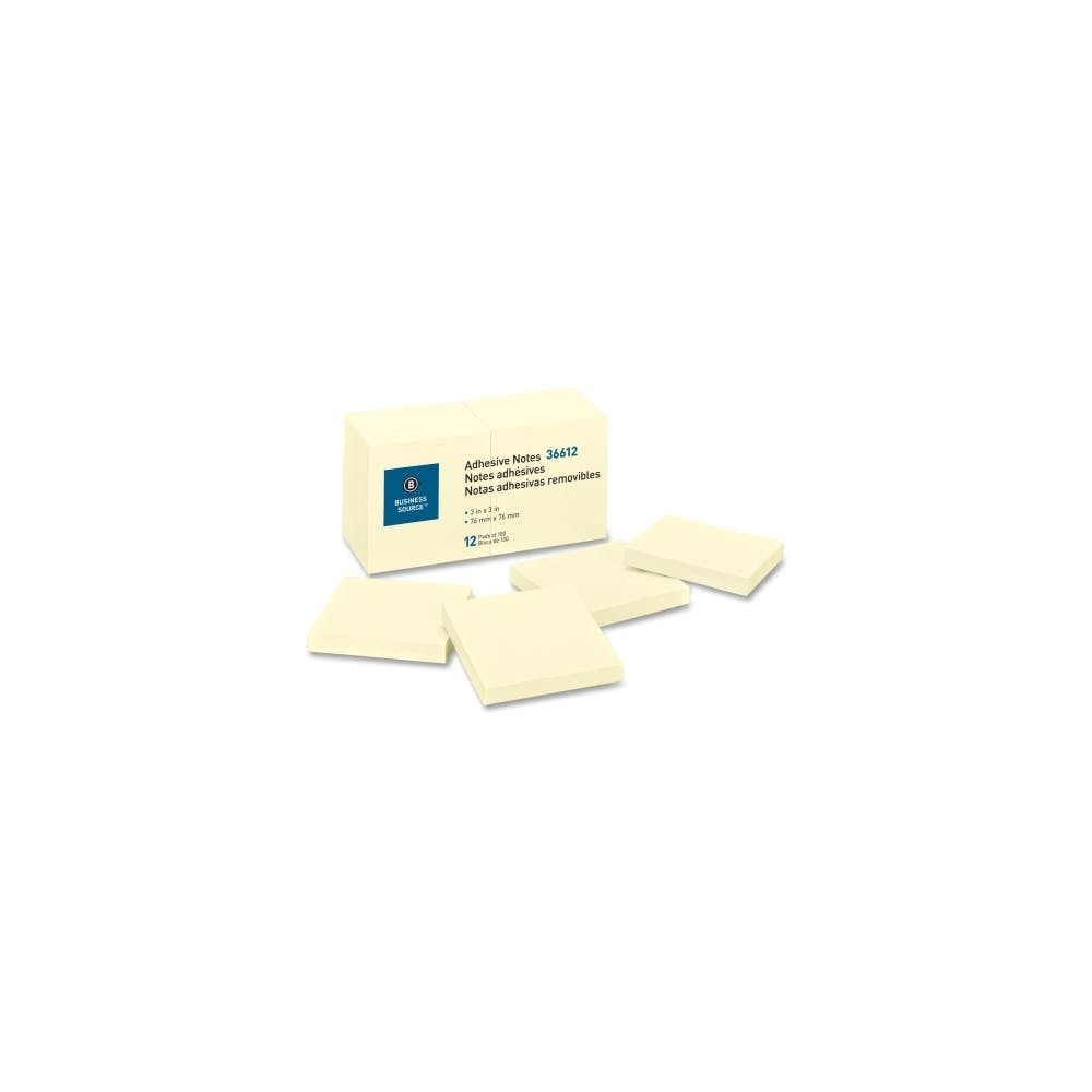 Adhesive Notes - 100 Sheets 3" x 3" Yellow 2