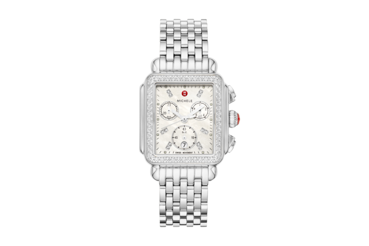 Michele Deco Stainless Diamond Watch 4