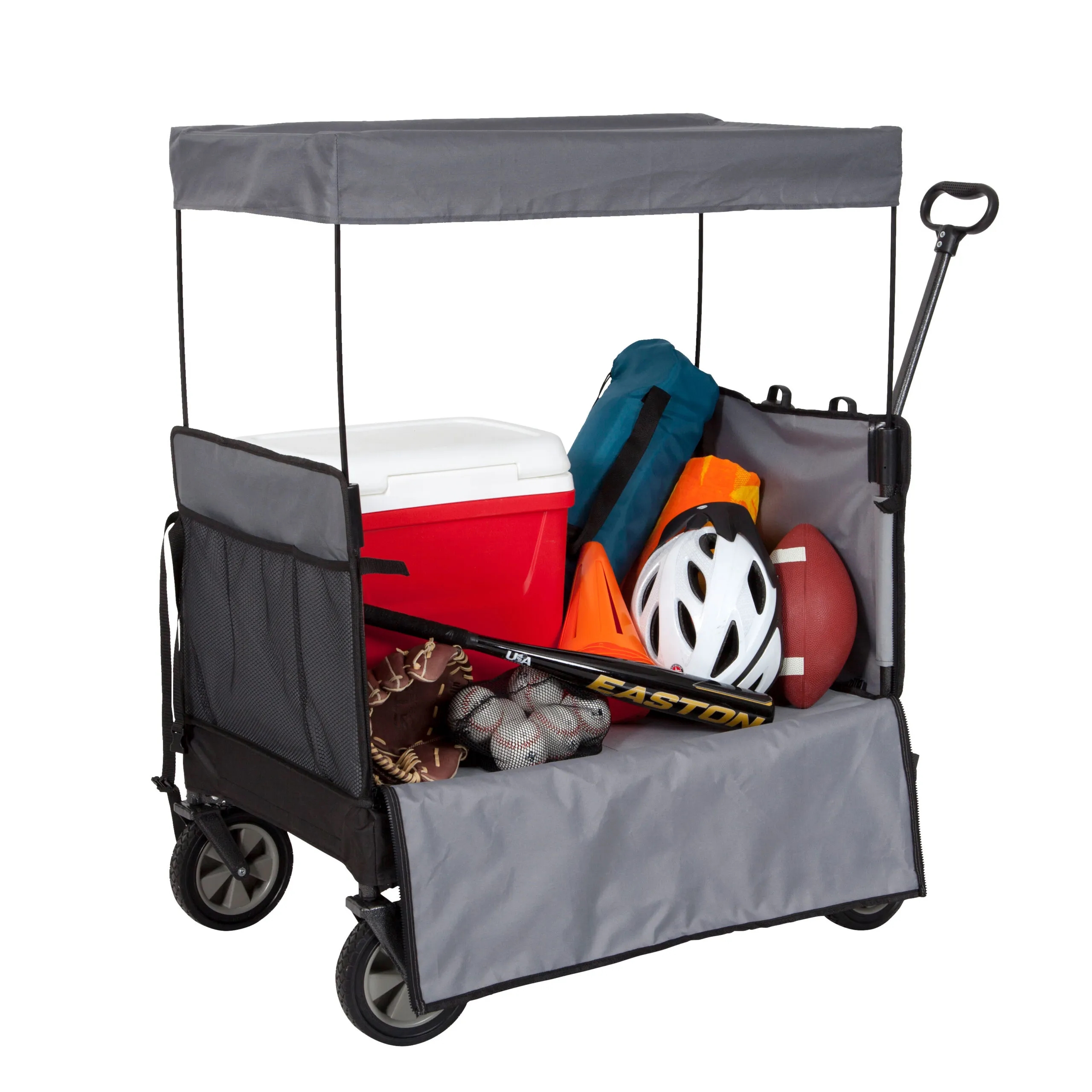Omni Collapsible Wagon Cart with Detachable Sun Shade 2