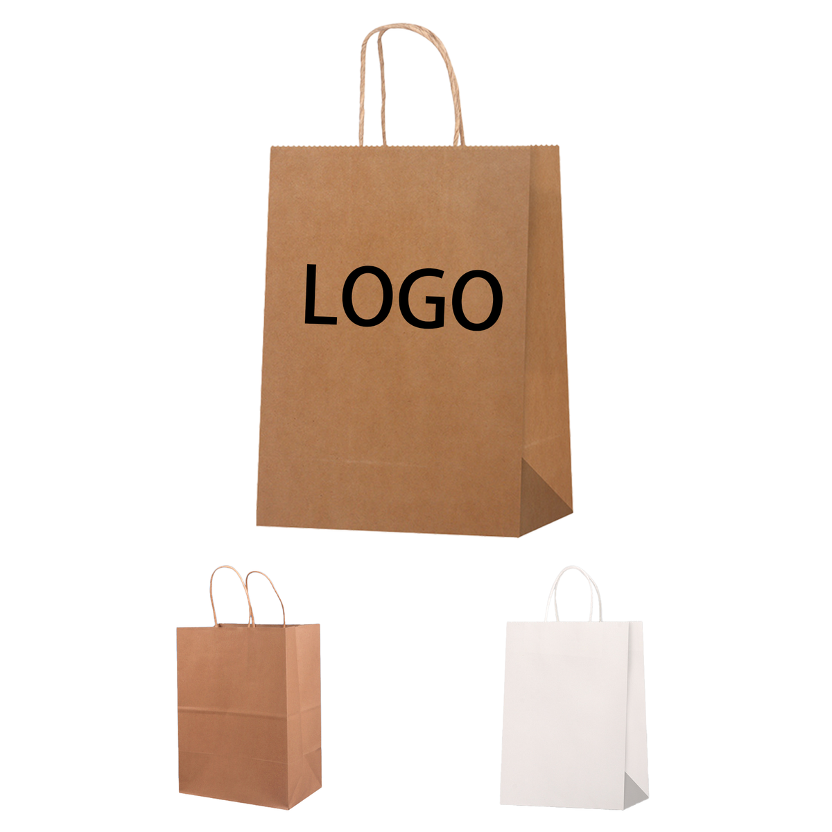 Eco-Friendly Kraft Handle Carry Bag