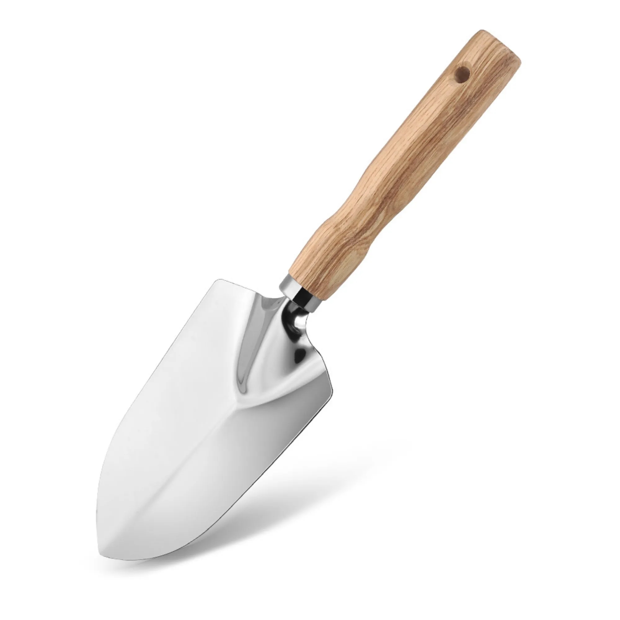 5-Piece Garden Tool Set Wood Handle Stainless Steel 14