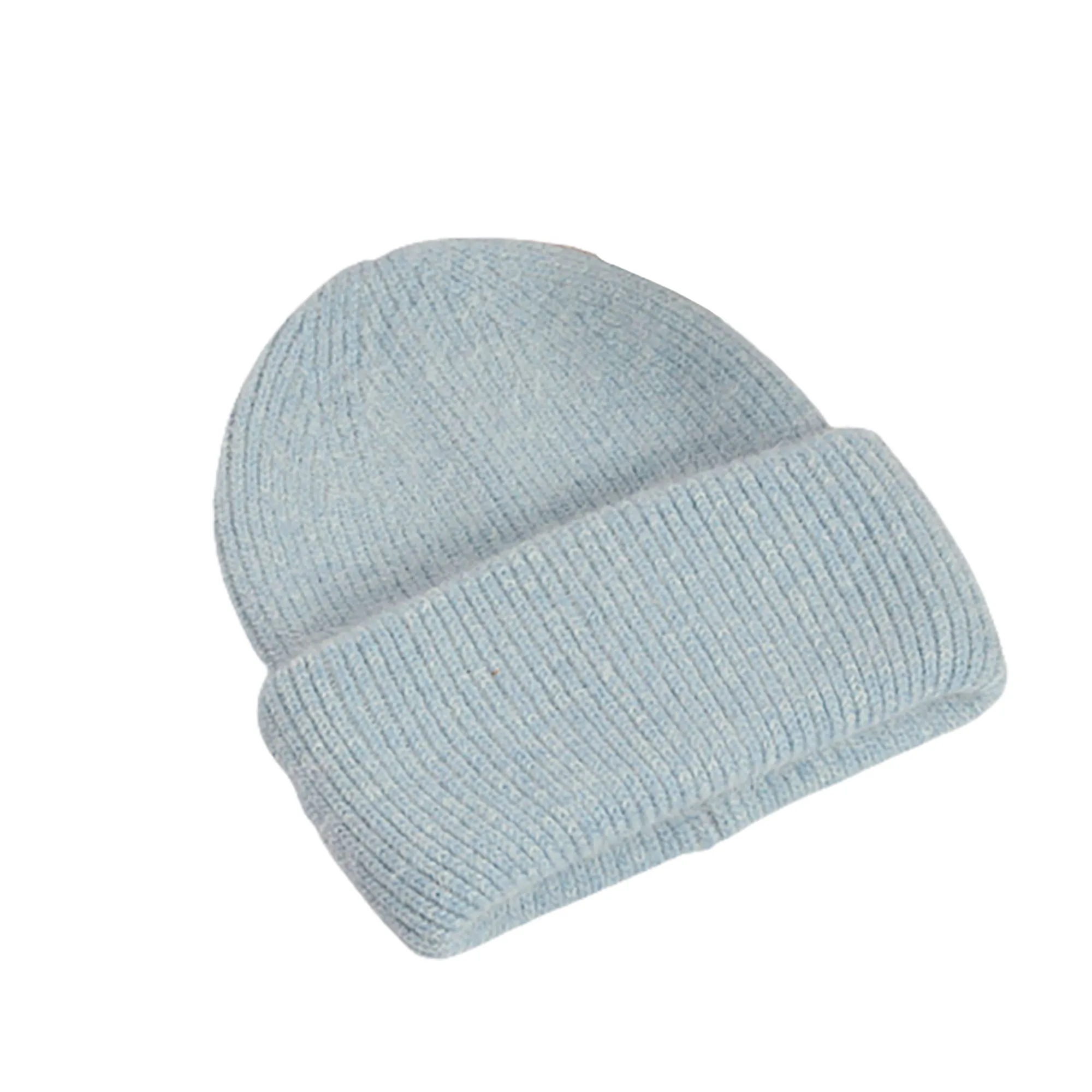 Winter Angora Rabbit Hair Knit Beanie Hat MOQ 10pcs 18