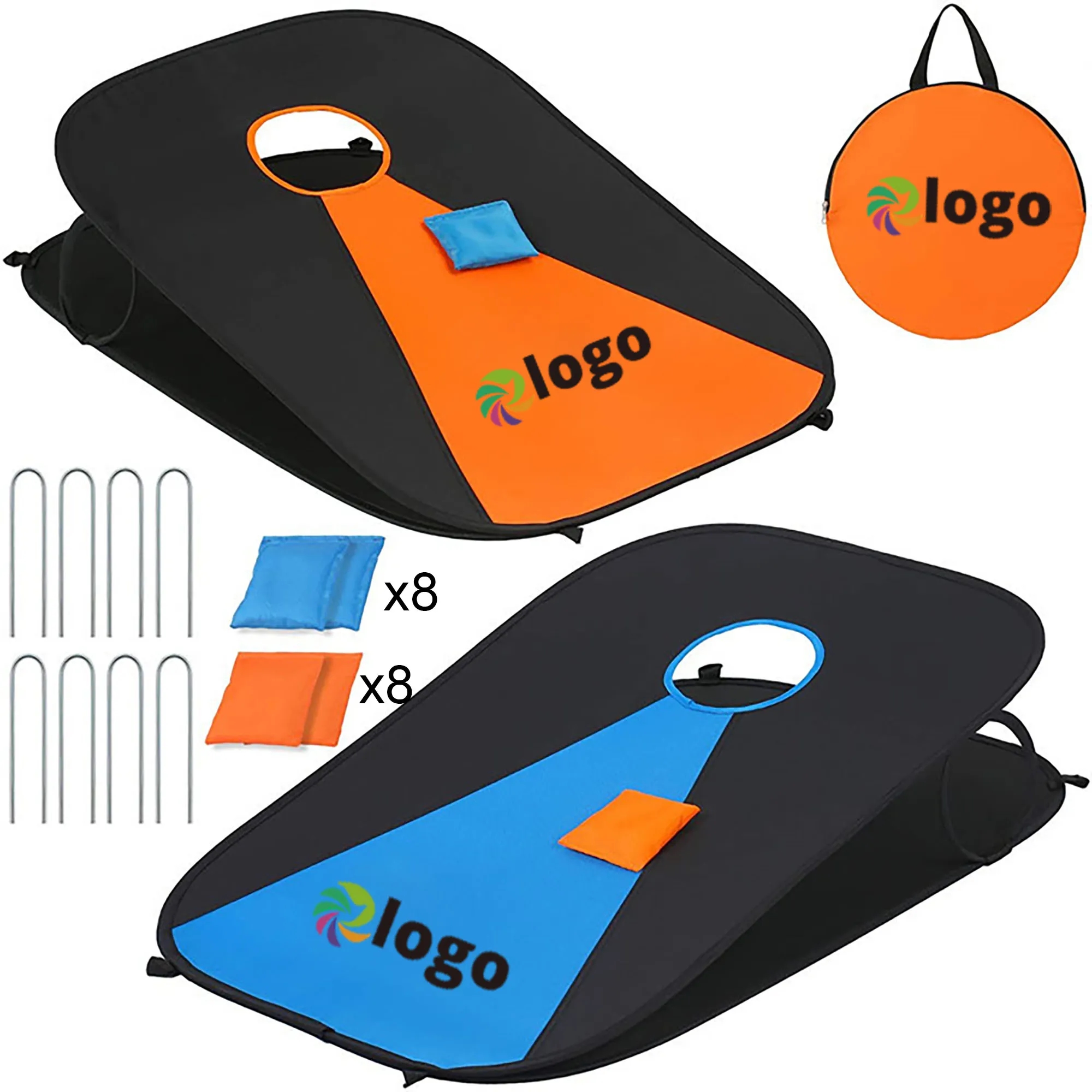 Collapsible Fun Cornhole Set Outdoor Game Boards 10