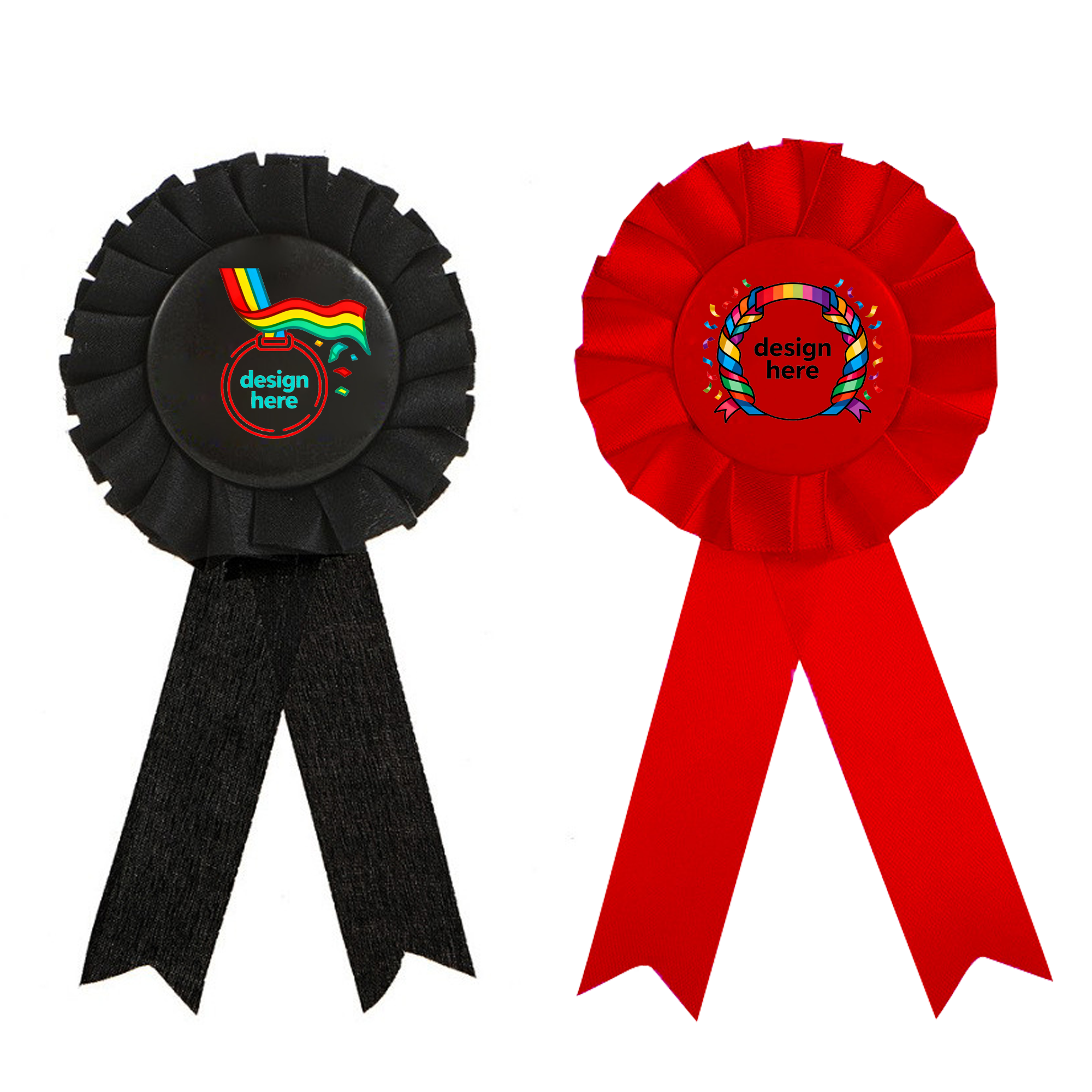 Premium Customized Ribbon Award Badges 11