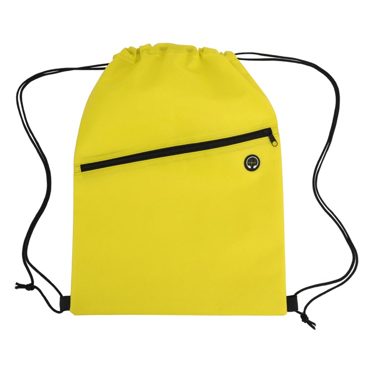 Non-Woven Sports Drawstring Bag with Front Zipper 29