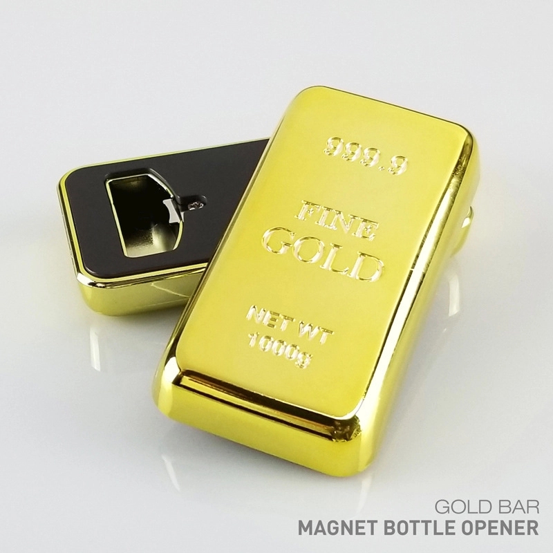 Gold Bar Magnet Bottle Opener