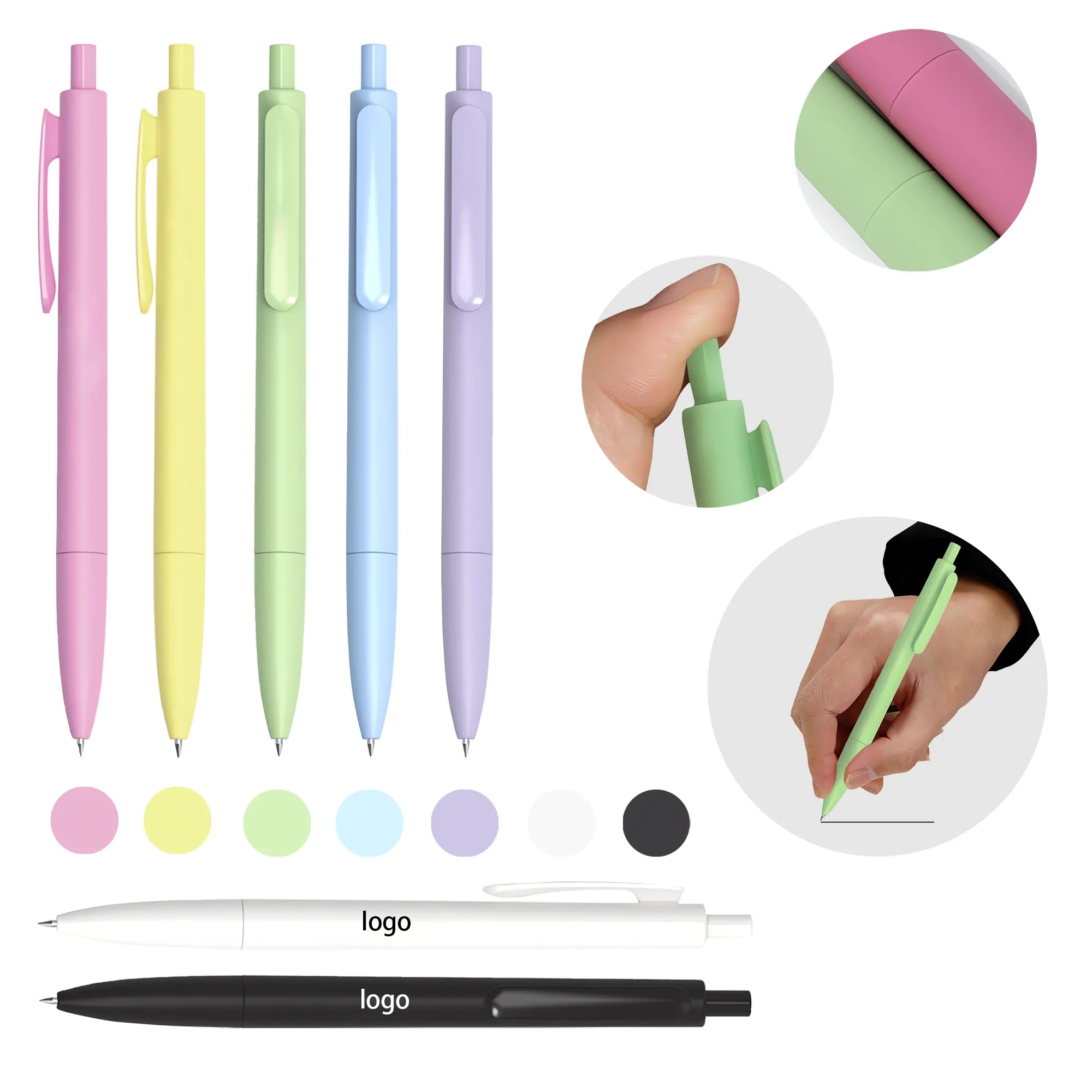 Retractable Gel Pen Black 0.5mm