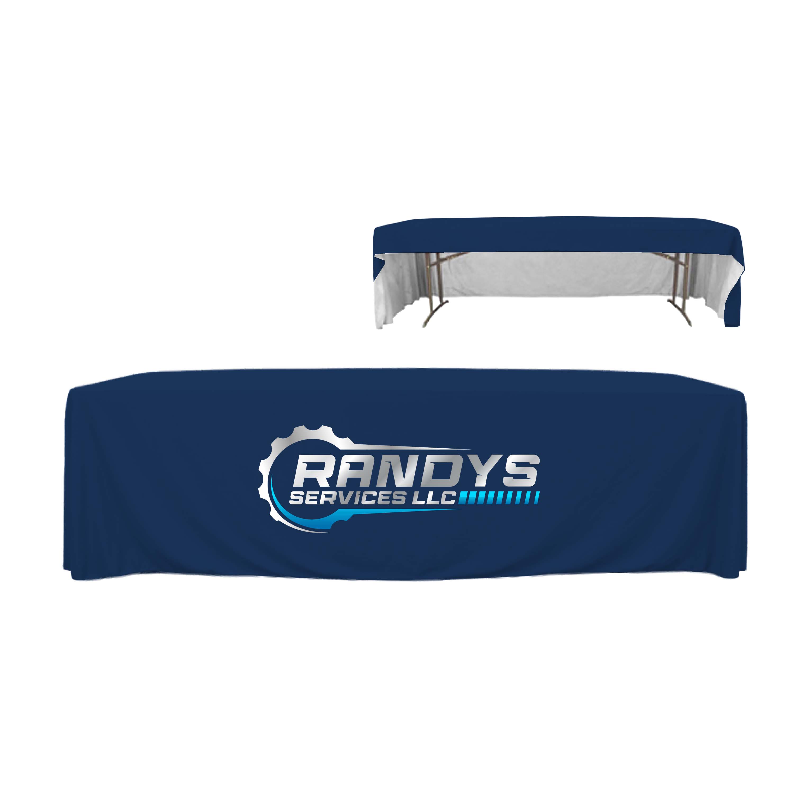 8 ft. 3 Sided PolyKnit Table Cover (Full Color Logo) 23