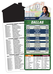 Magna-Card House Shape Magnet Football Schedules (3.5x9)