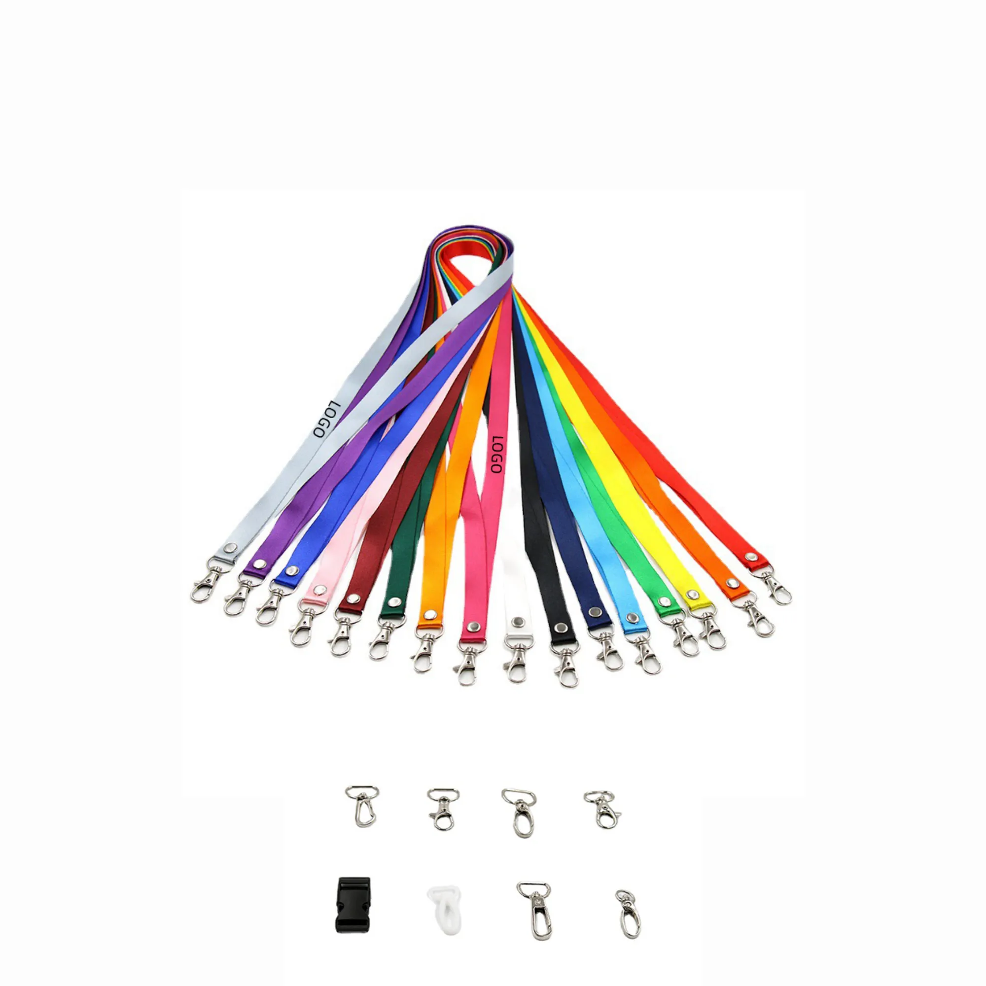 Full Color 3/4" Polyester Detachable Buckle Lanyard