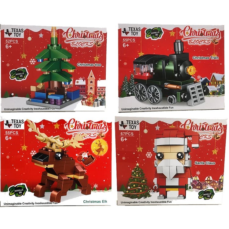 Christmas Building Brick Kits - 4 Styles 52-67 Pieces 2