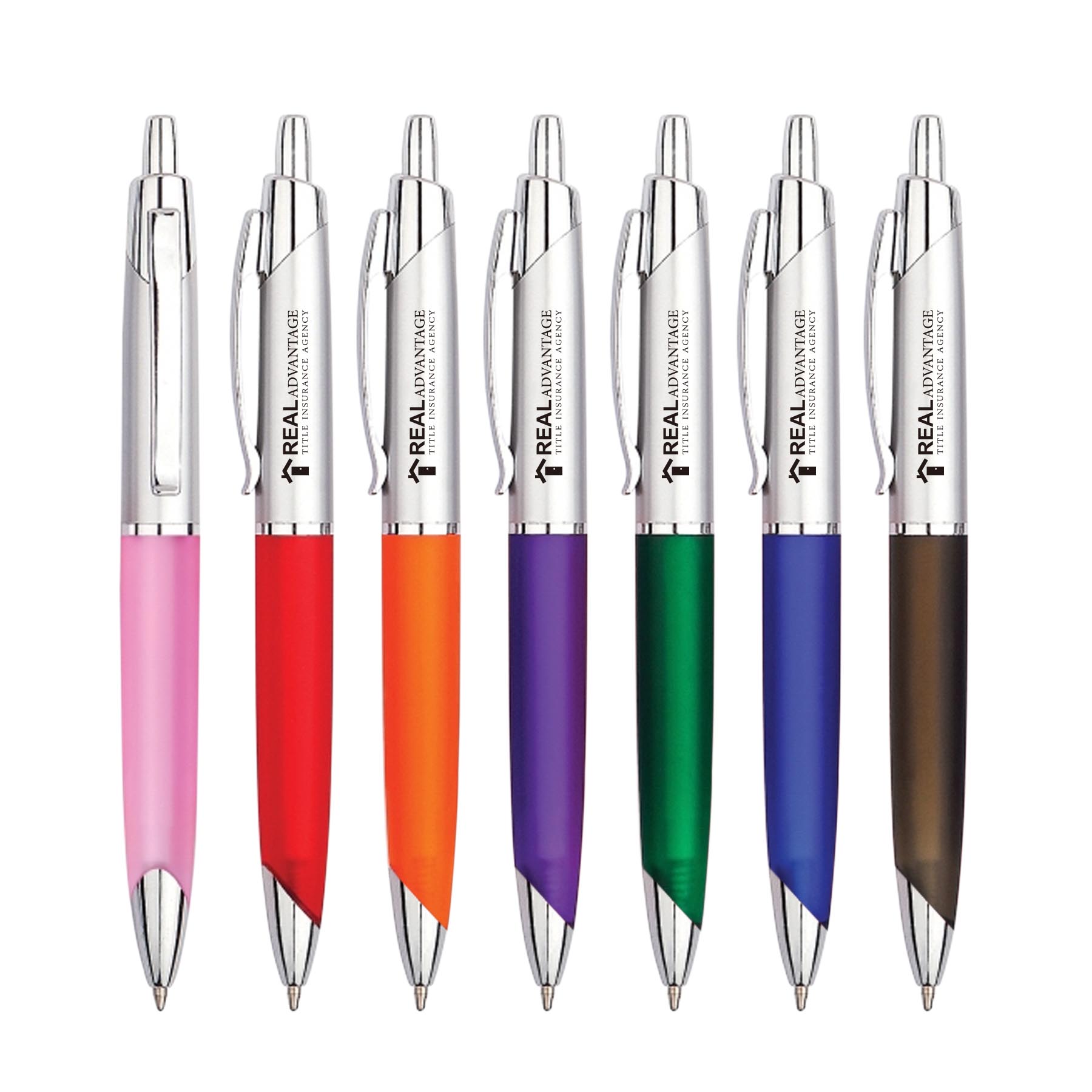 Half Tip Plastic Click Ballpoint Pen 17