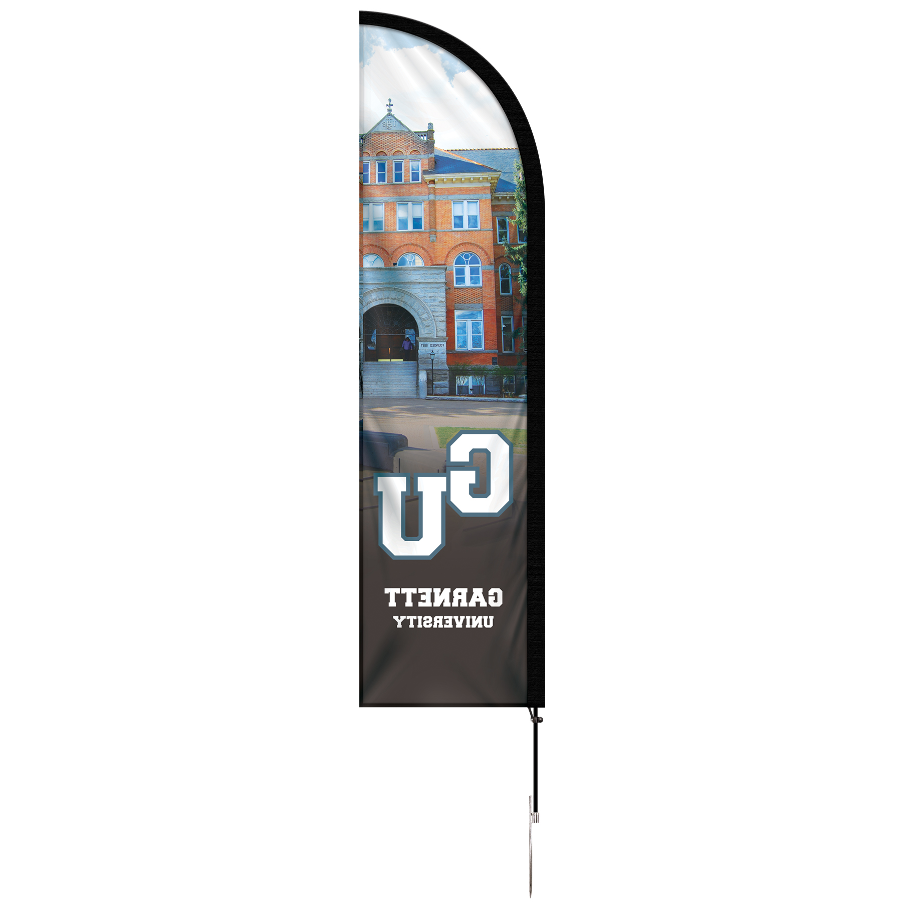 8' Single Reverse Portable Half Drop Banner w/ Hardware Set 36