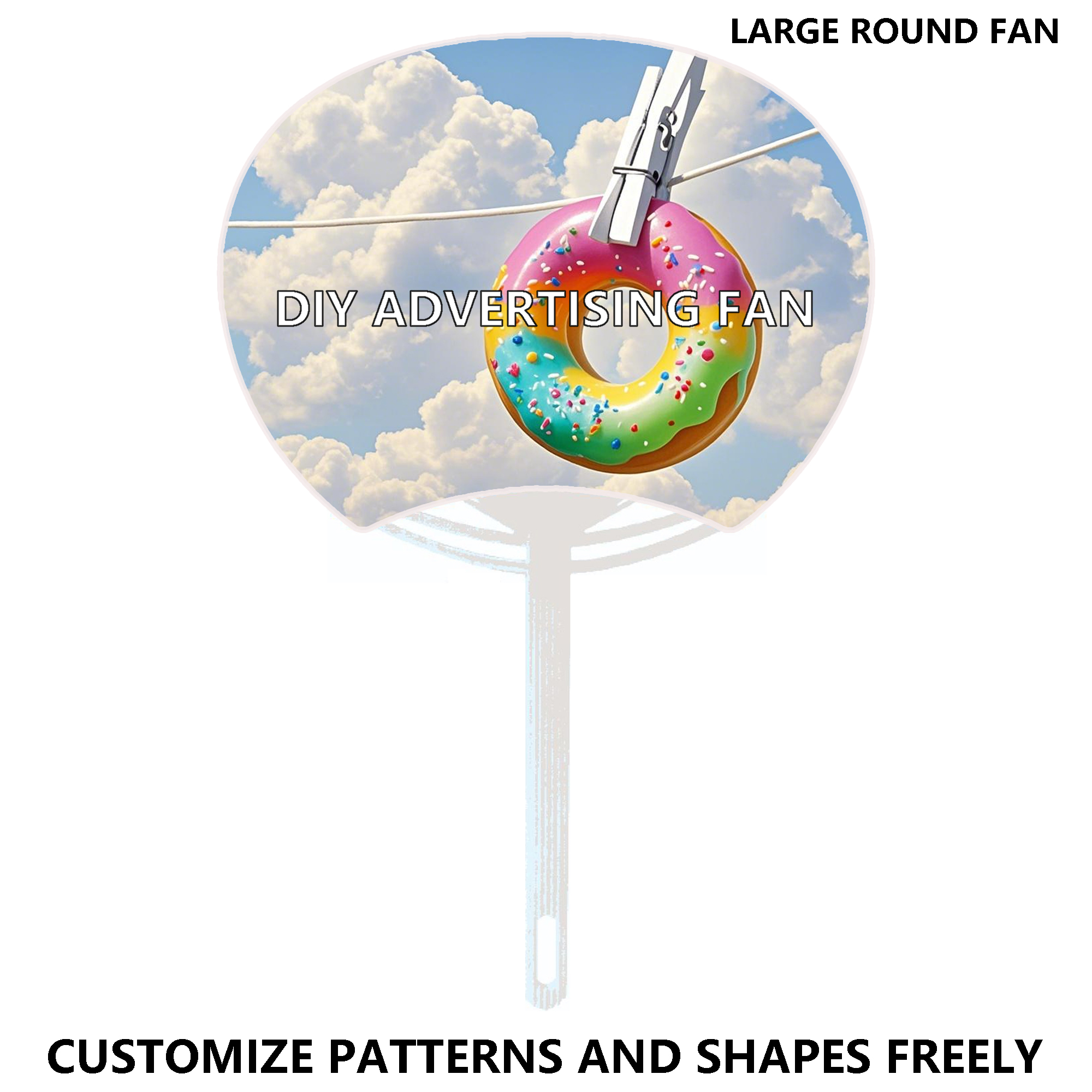 Custom Logo Advertising Hand Fans 3