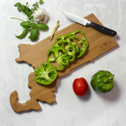 Totally Bamboo Massachusetts State Shaped Serving & Cutting Board - Thumbnail 2